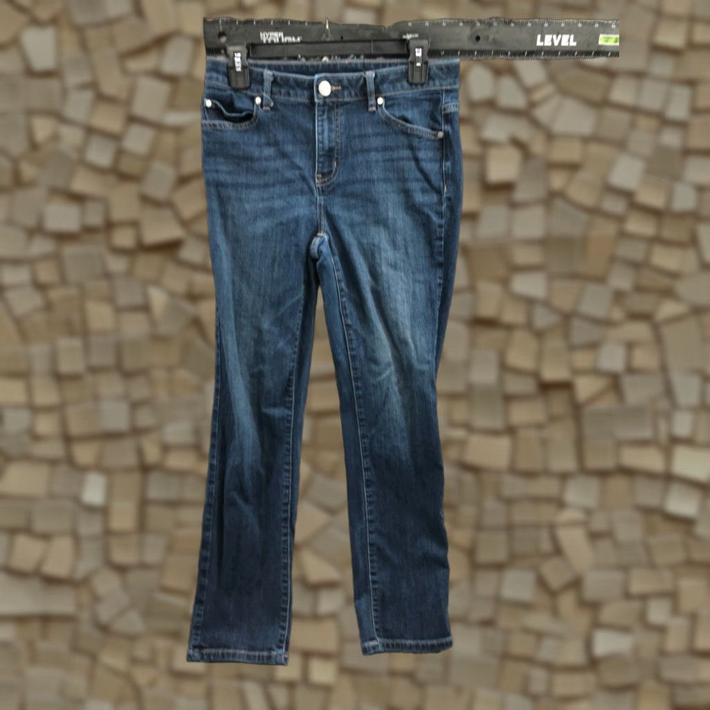 Vintage Simply Vera Wang Jeans Woman Regular 6 Blue Denim Straight 5-Pocket Belt Loops Mid Rise Size 28" / US 6 / IT 42 - 1 Thumbnail