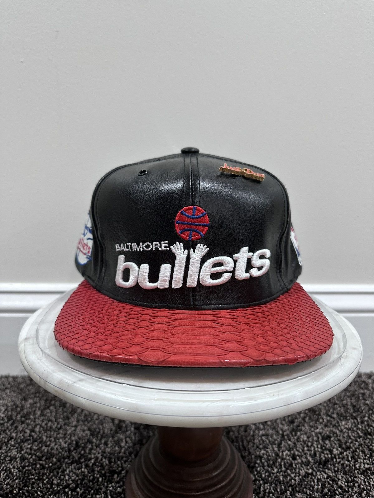 Just Don Just Don x Mitchell & Ness NBA Baltimore Bullets Leather Hat Size ONE SIZE - 11 Thumbnail