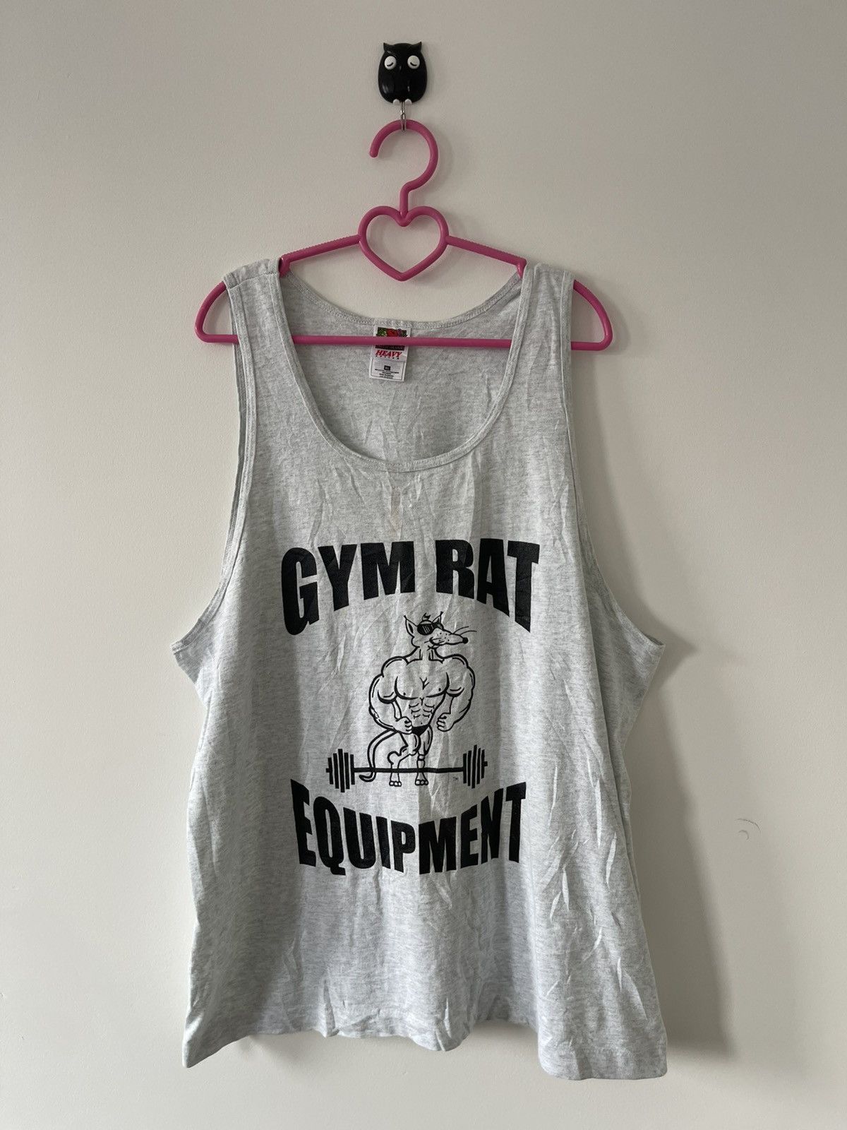 Vintage Rare Vintage GYM RAT EQUIPMENT Spell Out Big Logo Size US XL / EU 56 / 4 - 1 Thumbnail
