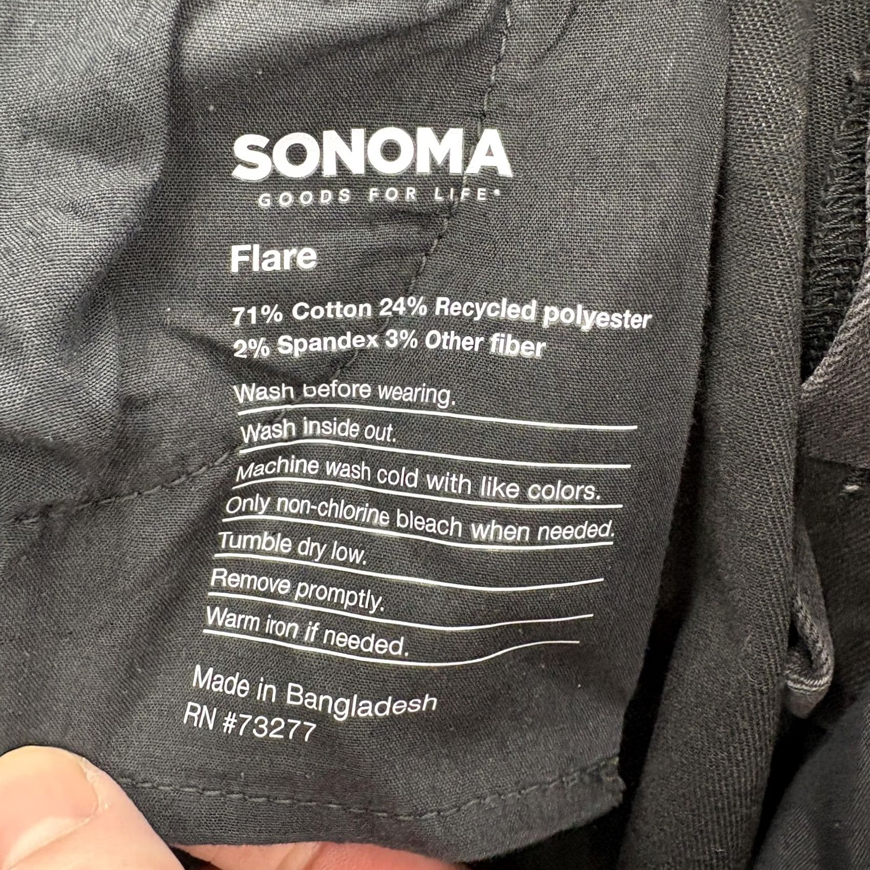 Vintage Sonoma Jeans Womens 12 Charcoal High Rise Slim Stretch Denim Pants Flare 5-Pocket Size 34" / US 12 / IT 48 - 5 Thumbnail