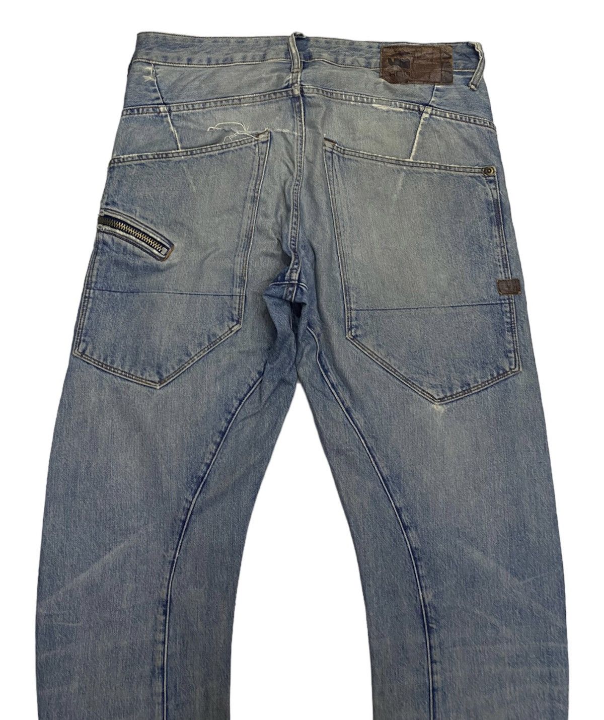 G-Star 🔥G STAR RAW BANANA CURVED TYPE C ZIP THRASHED DISTRESSED Size US 36 / EU 52 - 4 Thumbnail