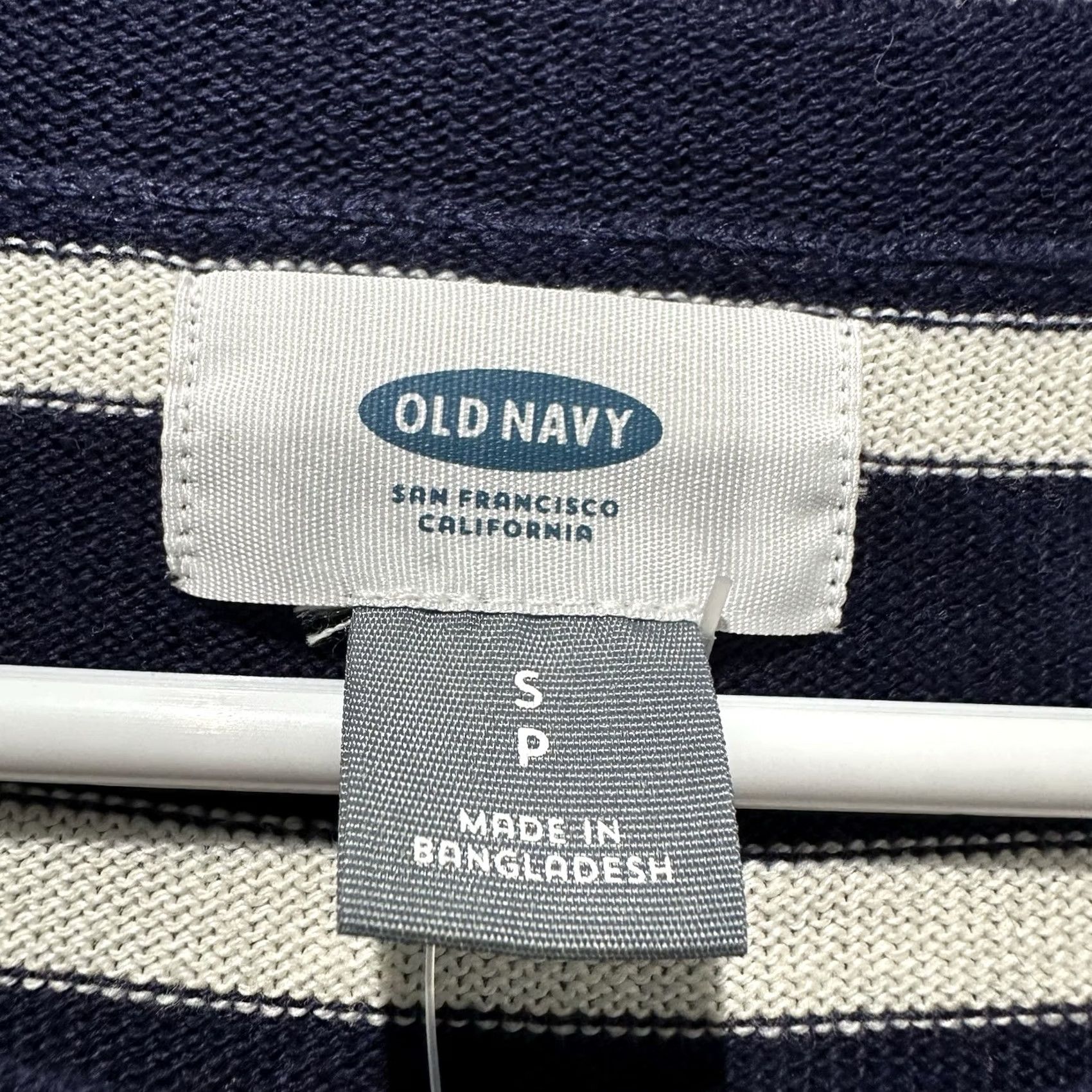 Old Navy NWT Old Navy Sweater Womens Small Blue White Striped Long Sleeve Crew Neck Size S / US 4 / IT 40 - 5 Thumbnail