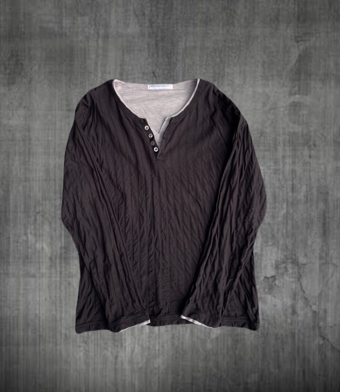 2000s Japanese archive Vkei Layered Button Long Sleeve Tee