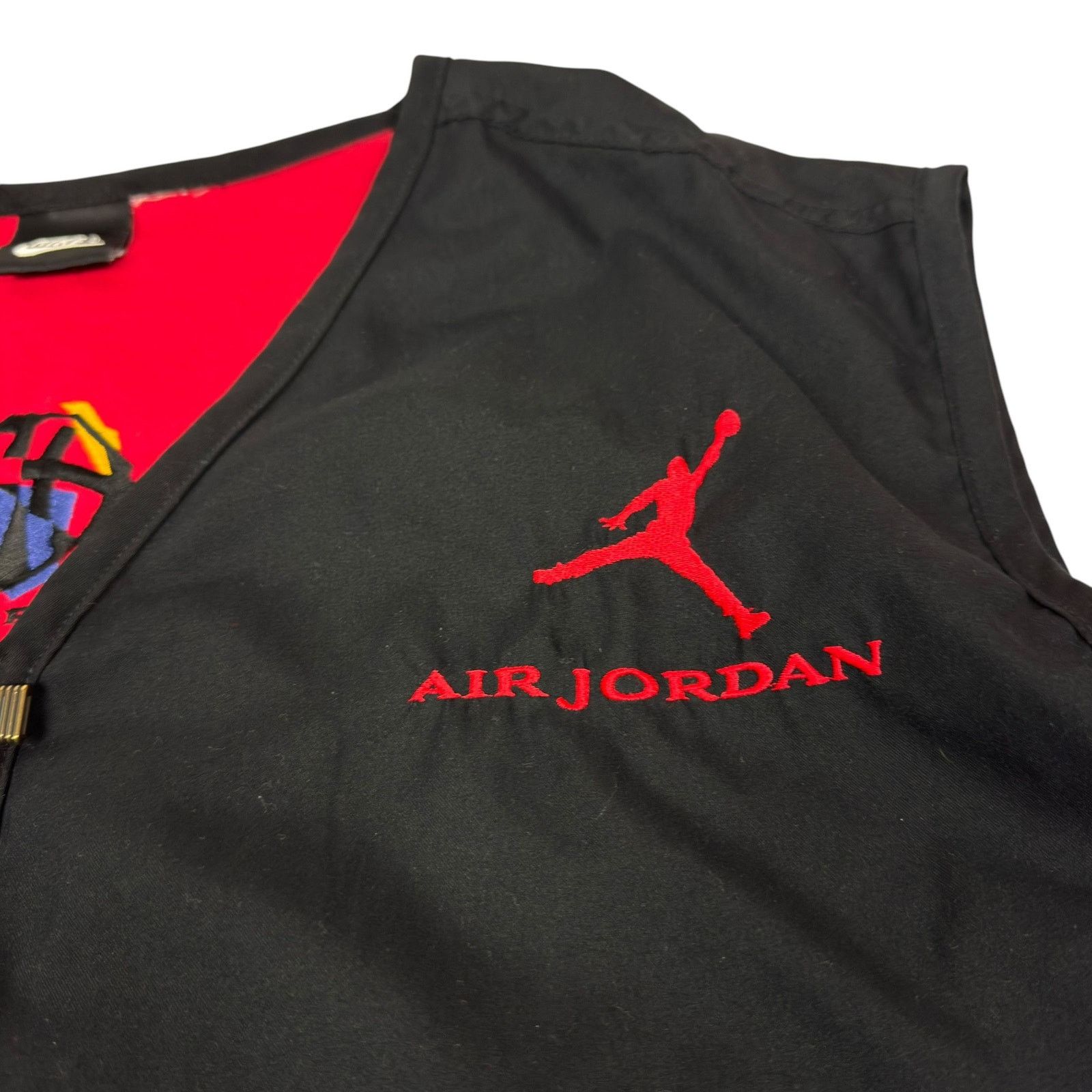 Jordan Brand × Nike × Vintage Nike Air Jordan Black Zip Vest Size US M / EU 48-50 / 2 - 3 Thumbnail