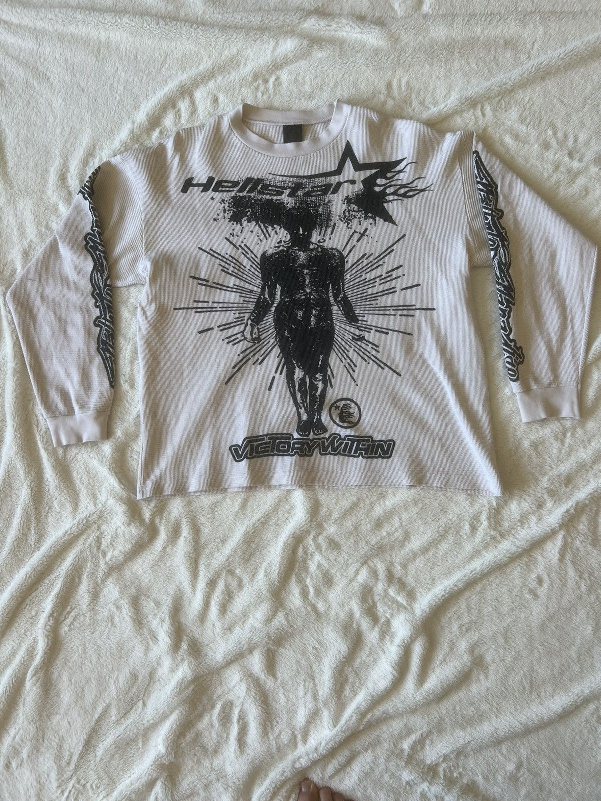 Designer Hellstar long sleeve “victory within” Size US XL / EU 56 / 4 - 1 Thumbnail