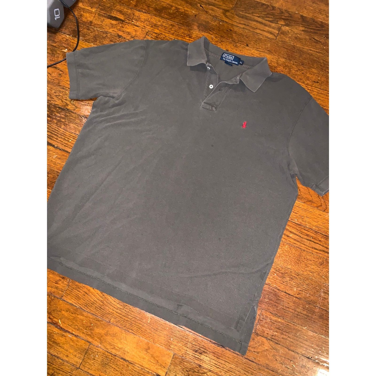Polo Ralph Lauren × Vintage Vtg Polo Ralph Lauren Polo Shirt XL Faded Black Red Pony Size US XL / EU 56 / 4 - 3 Thumbnail
