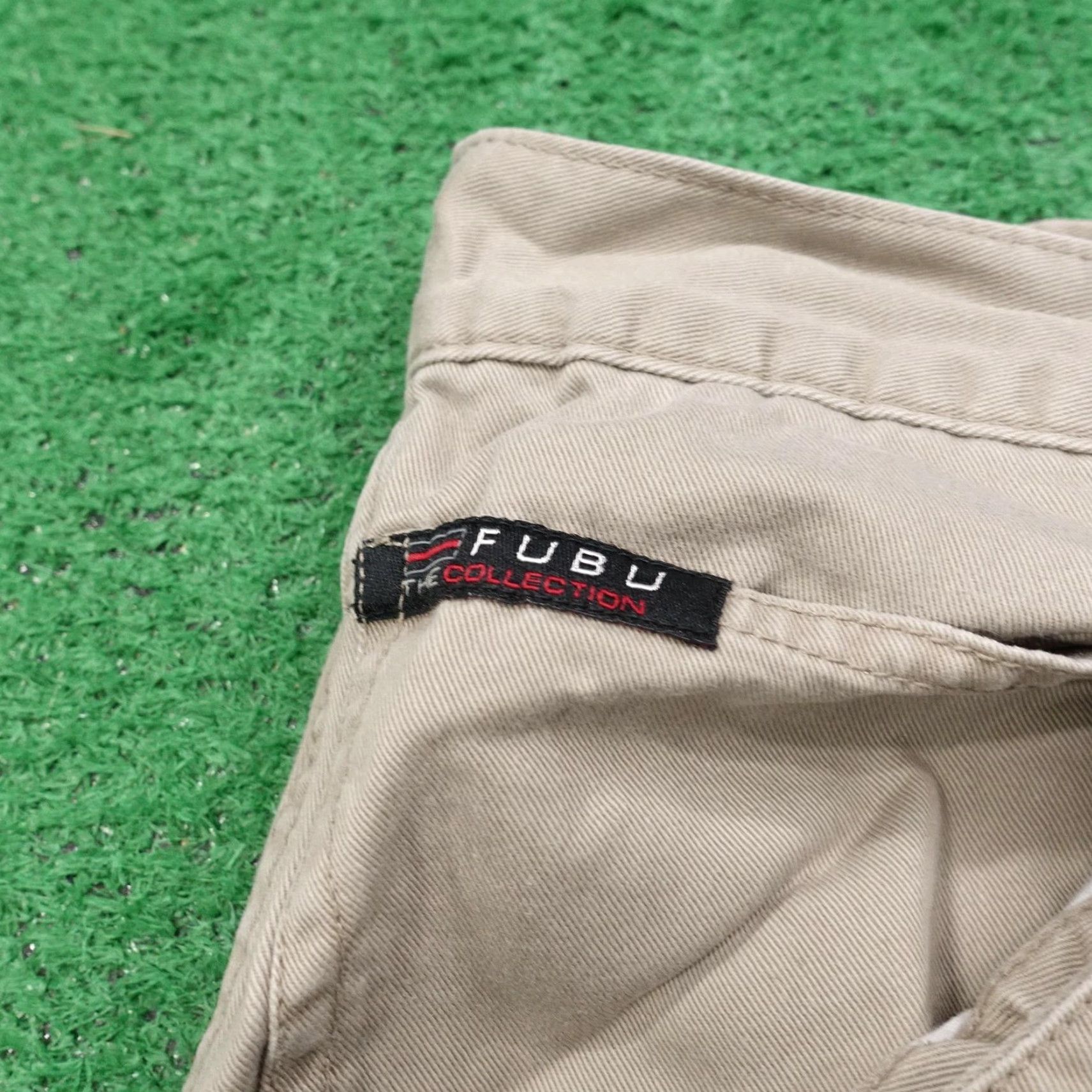 Fubu VINTAGE FUBU The Collection Cargo Shorts Mens W38 Khaki Cotton Utility Pockets Size US 38 / EU 54 - 3 Thumbnail