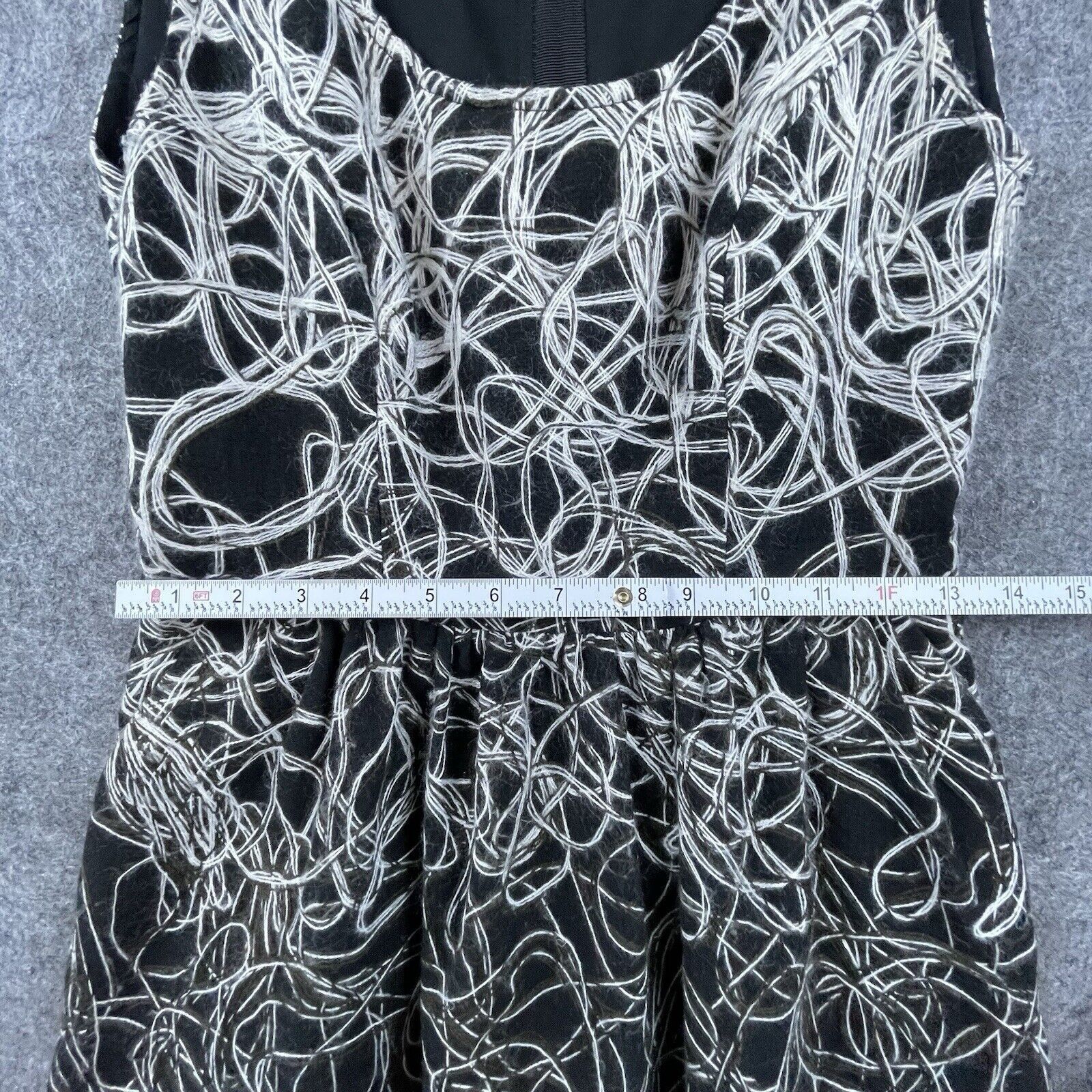 Anthropologie Maeve Dress Womens 0 Black Classic Goth Ombre Spider Webs Size XS / US 0-2 / IT 36-38 - 6 Thumbnail