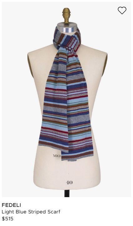 Fedeli Fedeli multicolor stripe pattern cashmere scarf. Size ONE SIZE - 12 Thumbnail
