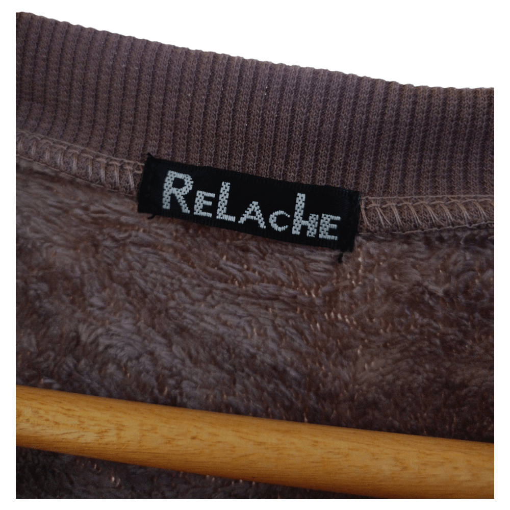 Japanese Brand × Vintage Relache Japan Brand Brown Sweatshirt Size L / US 10 / IT 46 - 2 Thumbnail
