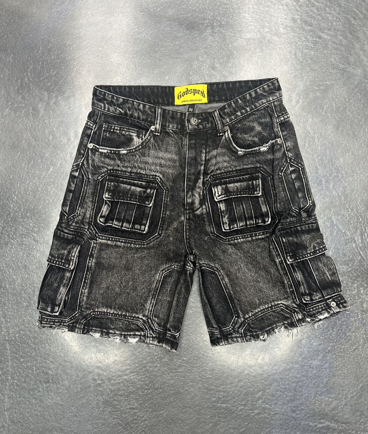 Godspeed Octagon Cargo Denim Shorts