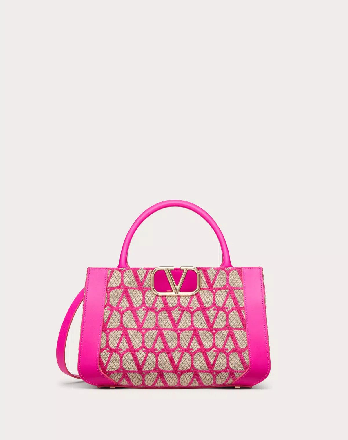 Valentino oc11z0725 Size:OS/Toile Iconographe Handbag in Pink Size ONE SIZE - 1 Thumbnail