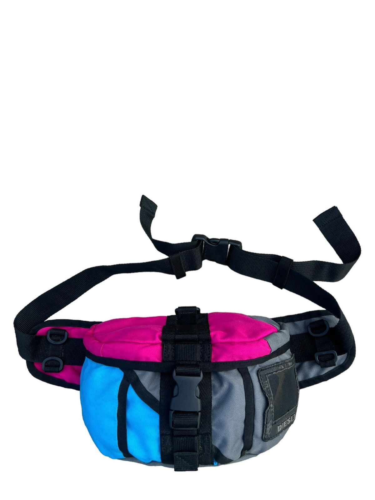 Diesel Vintage Diesel Multi Colour Block Nylon Waist Chest Bag Size ONE SIZE - 9 Thumbnail