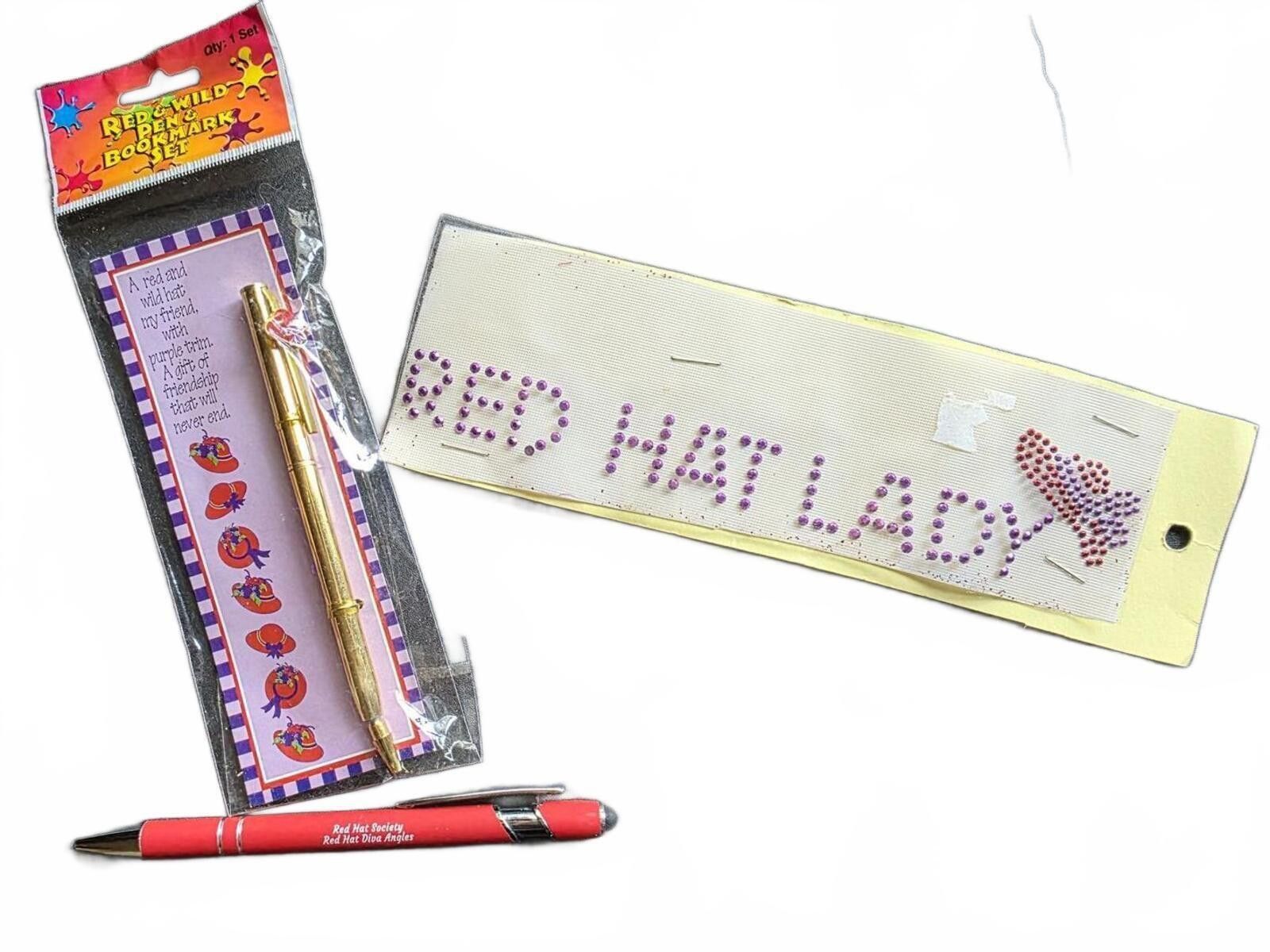 The Unbranded Brand Red Hat Lady Society Lot Hats Bag Magnets + Accessories Set Size ONE SIZE - 12 Thumbnail