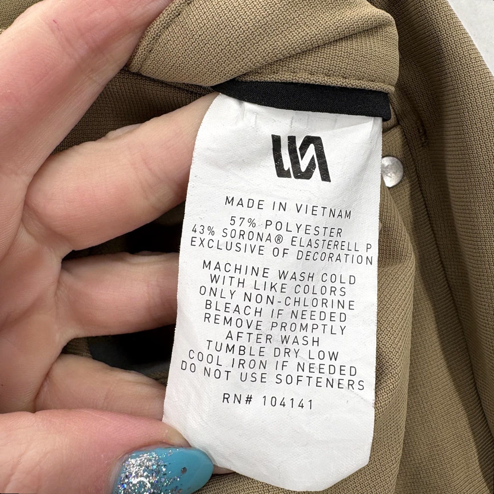 Vintage VRST Limitless Performance Athletic Fit 5 Pocket Pants Mens 34x28 Khaki Stretch Size US 34 / EU 50 - 5 Thumbnail