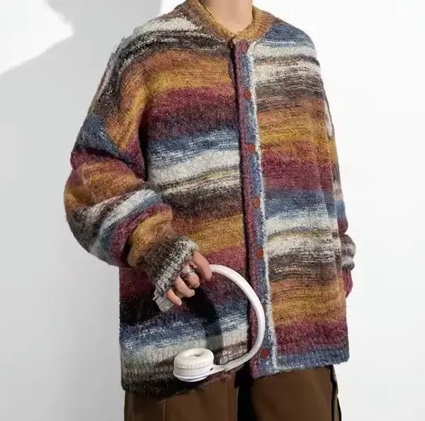 Japanese Brand Kurosawa x Miyo Striped Sweater Casual Cardigan Size US XL / EU 56 / 4 - 3 Thumbnail