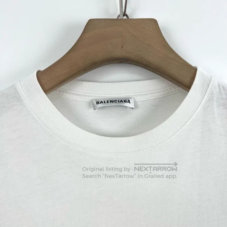 Balenciaga Balenciaga White letter print round-neck T-shirt Size US M / EU 48-50 / 2 - 4 Thumbnail