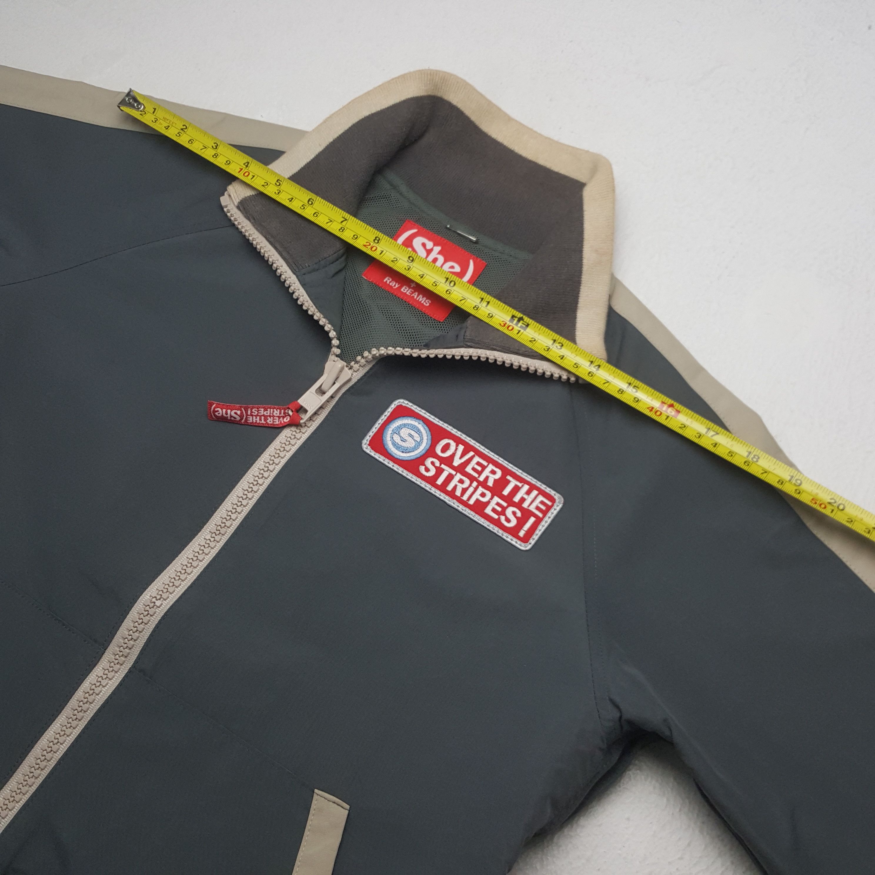 Japanese Brand Vintage SHE Over The Stripes + Ray BEAMS Sweater Jacket RR7 Size US S / EU 44-46 / 1 - 6 Thumbnail