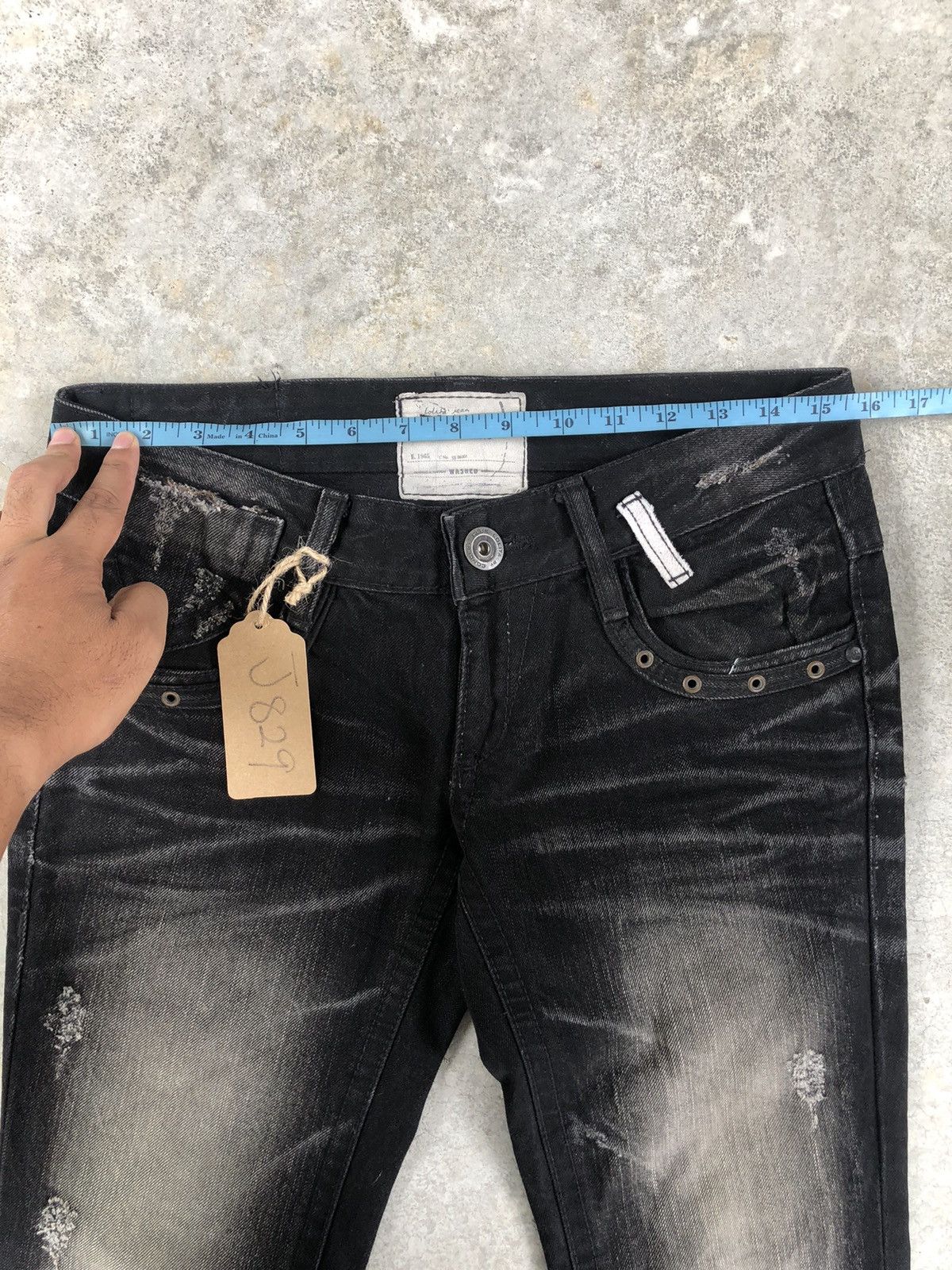 If Six Was Nine Rare Lolita Flared Jeans Distressed Jeans Size US 31 - 19 Thumbnail