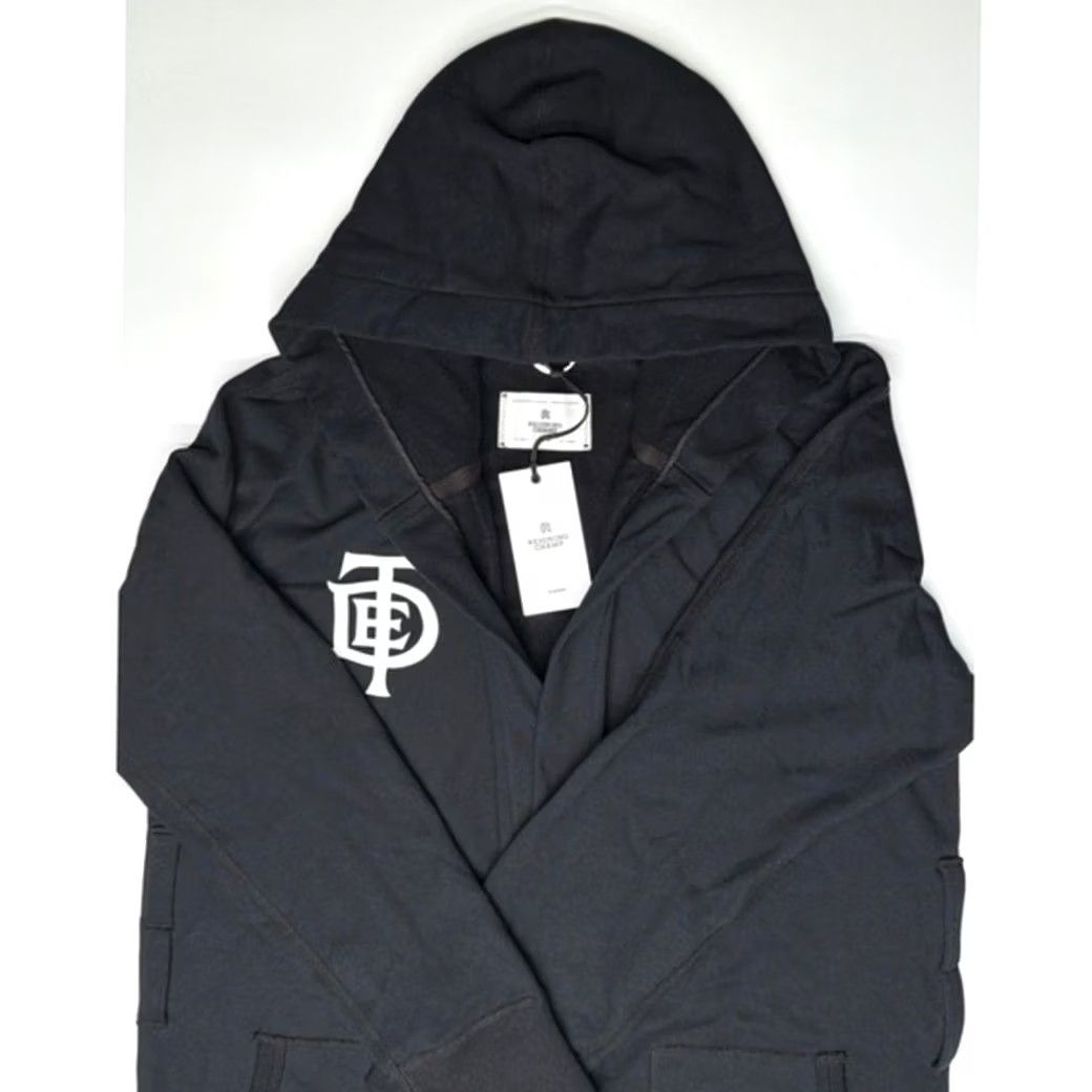 Reigning Champ Hoodie Mens S Black White Logo Longline Jacket, Men's — image 2 of 6
