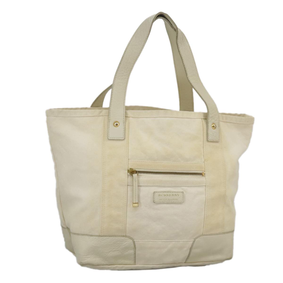 Burberry Blue Label White Canvas Tote Bag (Pre-Owned) Size ONE SIZE - 1 Thumbnail
