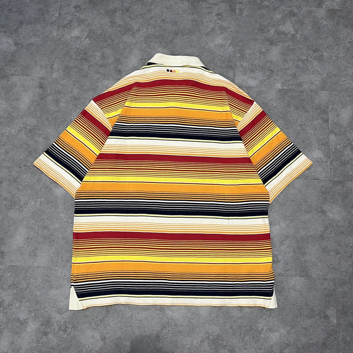 Coogi × Vintage COOGI Short Sleeve Polo Shirt Yellow, Red, Black Striped Size US XXL / EU 58 / 5 - 3 Thumbnail