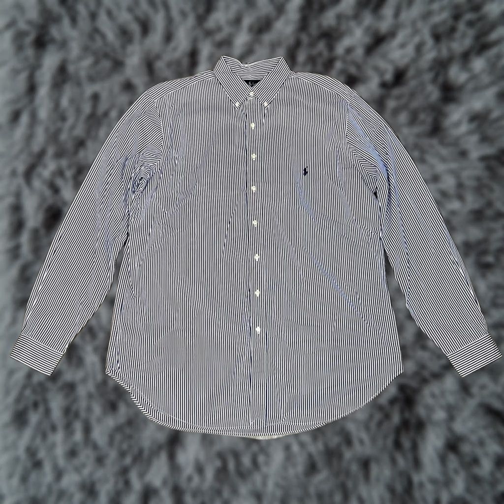 Ralph Lauren Ralph Lauren Button Down Shirt Classic Fit Striped Long Sleeve Blue XLT Men Size US XL / EU 56 / 4 - 1 Thumbnail