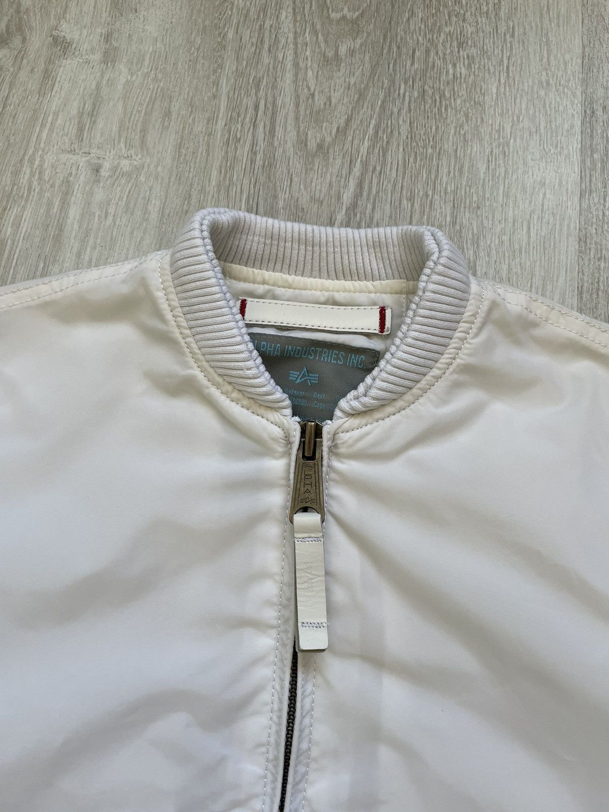 Alpha Industries × Vintage Alpha Industries Bomber MA-1 Flyers Jacket Women's White Size S / US 4 / IT 40 - 6 Thumbnail