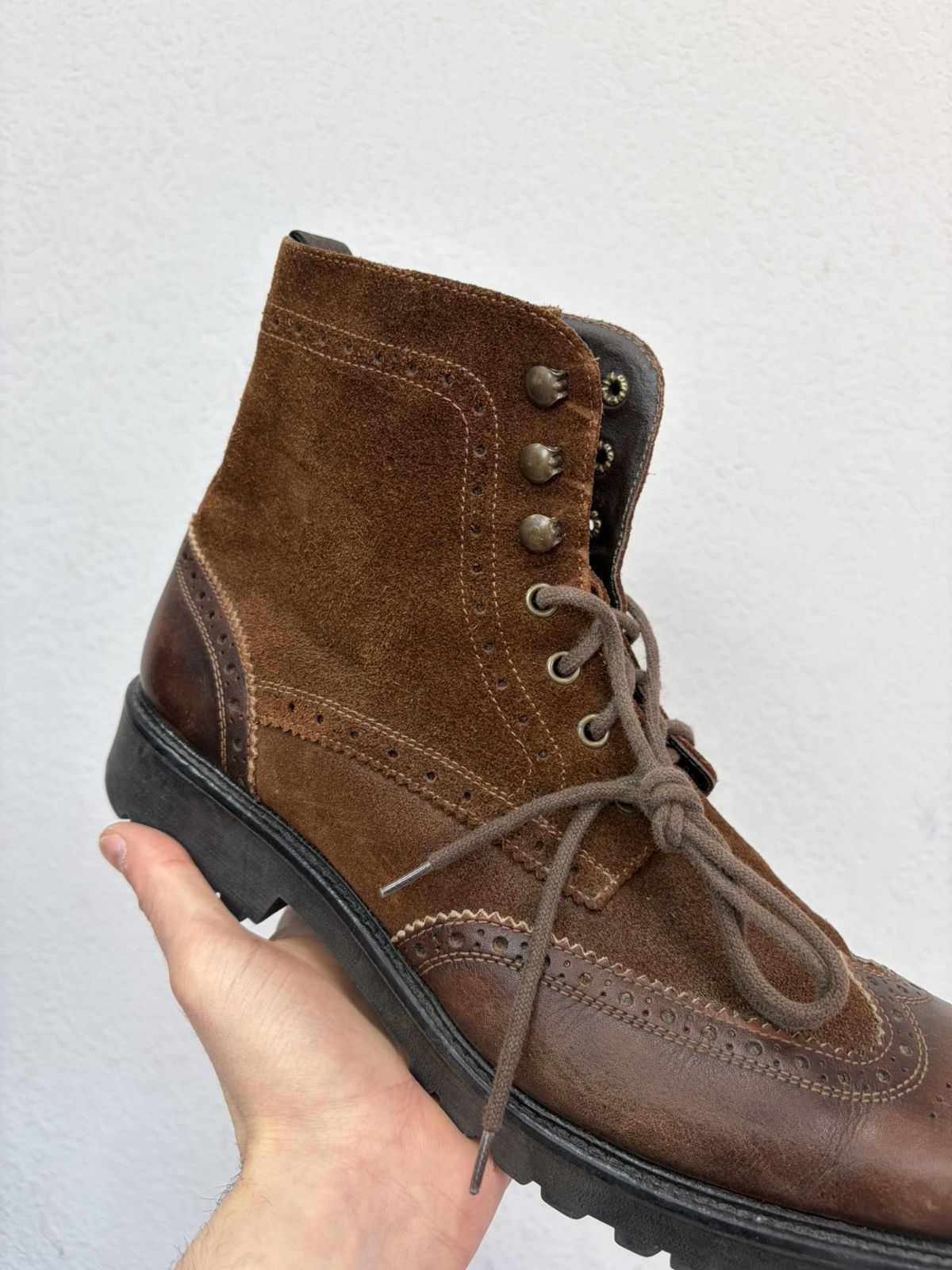 If Six Was Nine Vintage Y2K Guidi CCP Style Distressed Leather Biker Boots Size US 10 / EU 43 - 12 Thumbnail