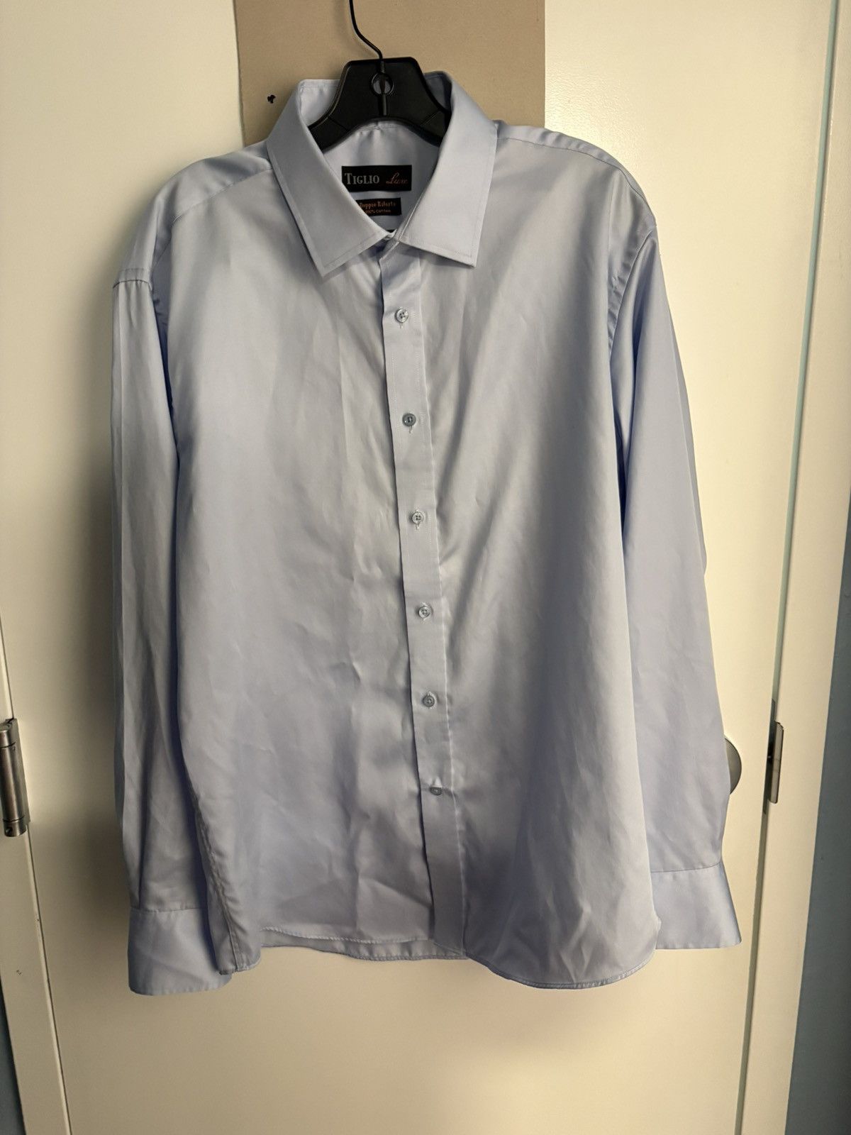 Other Tiglio Luxe Doppio Ritorto Dress Shirt 171/2 34/35 LightBlue Size US L / EU 52-54 / 3 - 1 Thumbnail