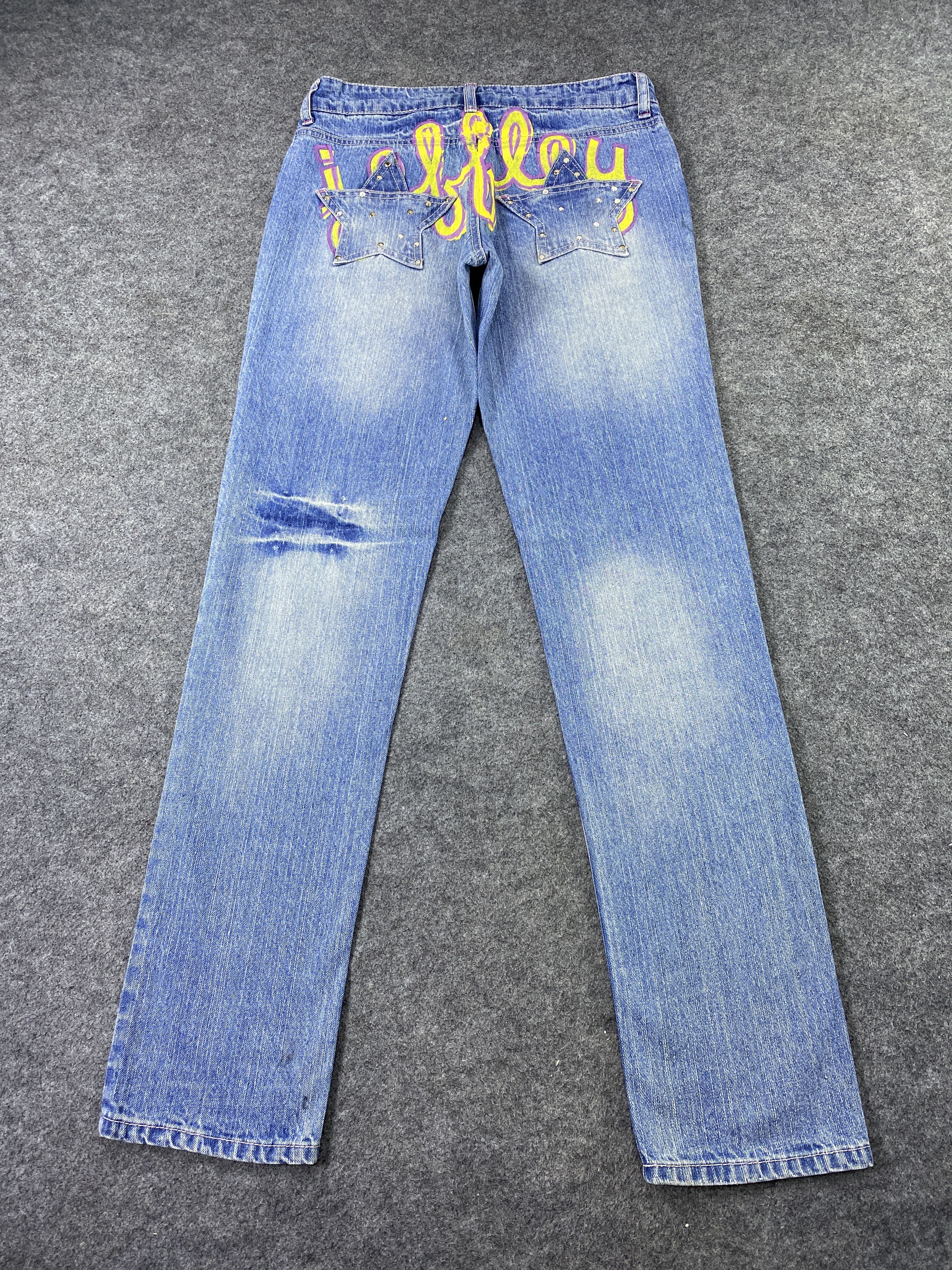 Japanese Brand Jeffley Distress Blue Jeans- J1108 Size 29" - 4 Thumbnail