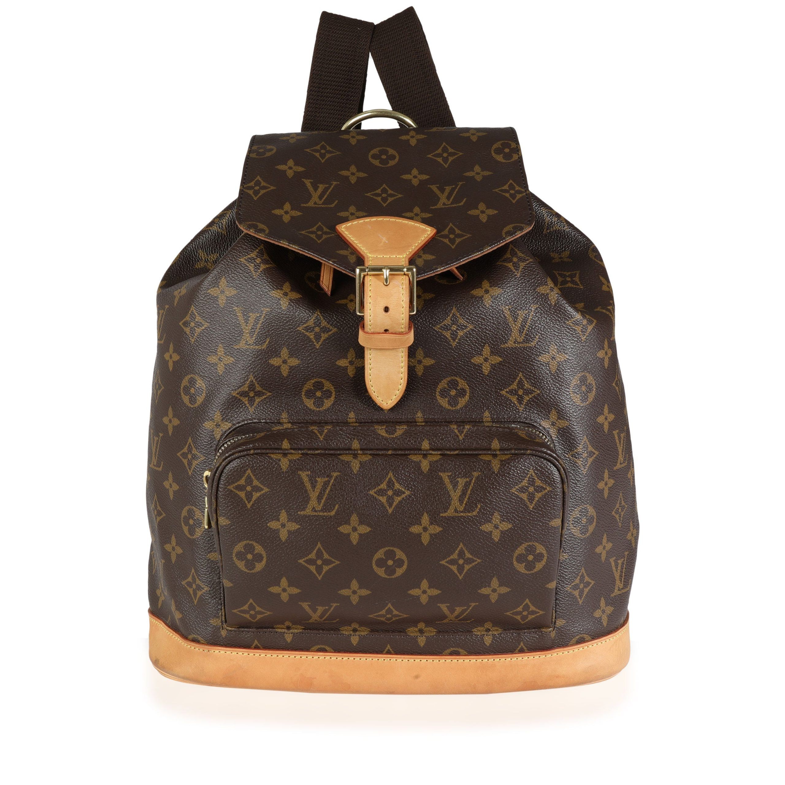 image of Louis Vuitton Monogram Canvas Montsouris Gm in Brown, Women's