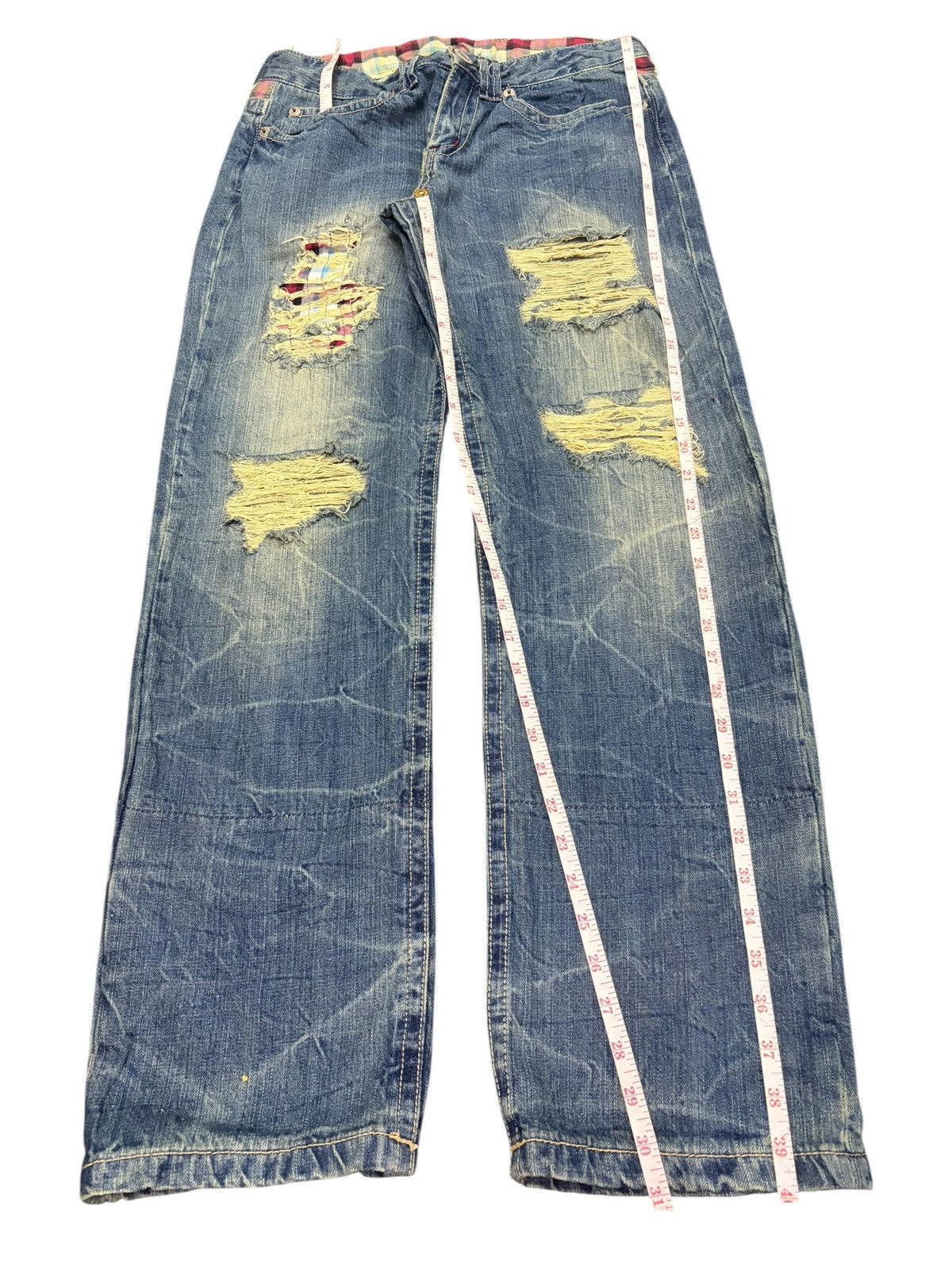 Ksubi Vintage Japanese Brand Faded Wash Patch Distress Jeans Size 30" / US 8 / IT 44 - 7 Thumbnail