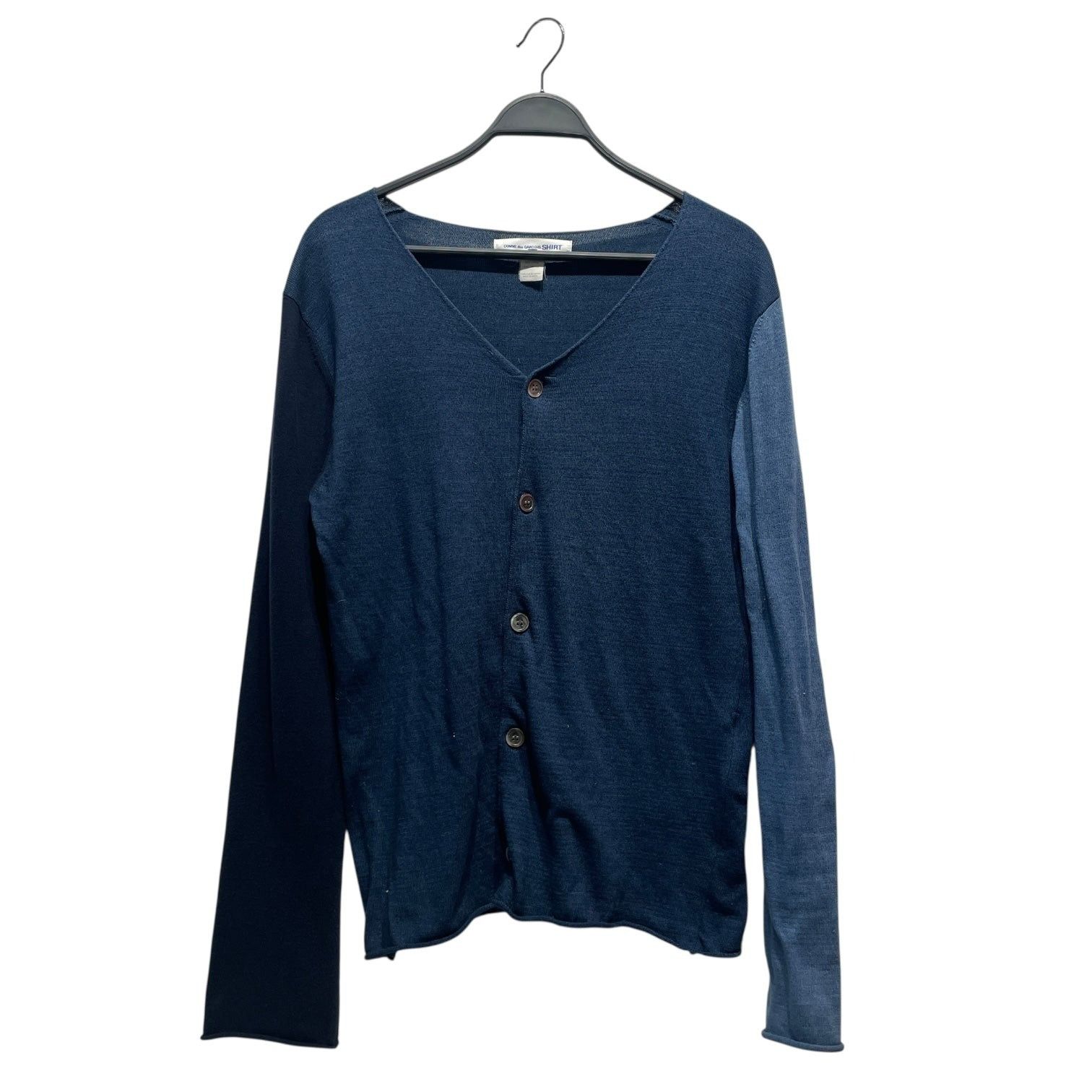 トップス COMME des GARCONS knit asymmetry archive Comme des Garcons SHIRT Archive Asymmetrical V Neck Knit Cardigan