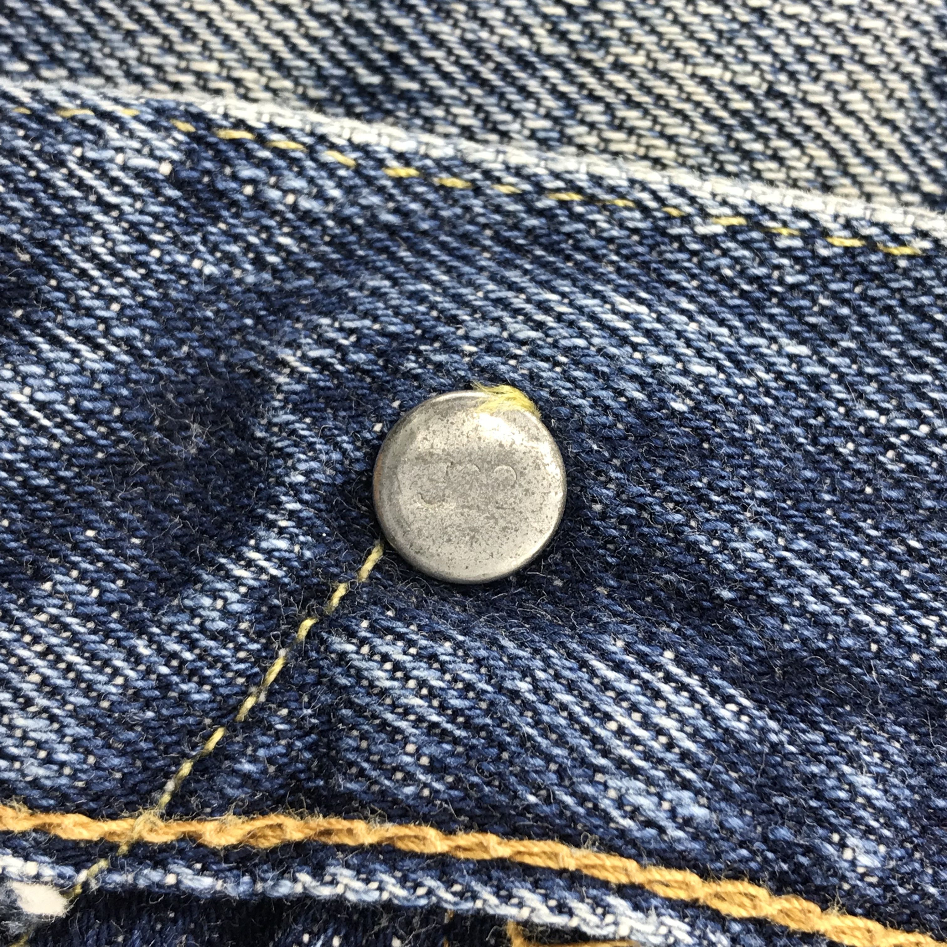 Levi's Vintage Levis 502 Big E Selvedge Jean Distress Denim KJ3469 Size US 29 - 15 Thumbnail