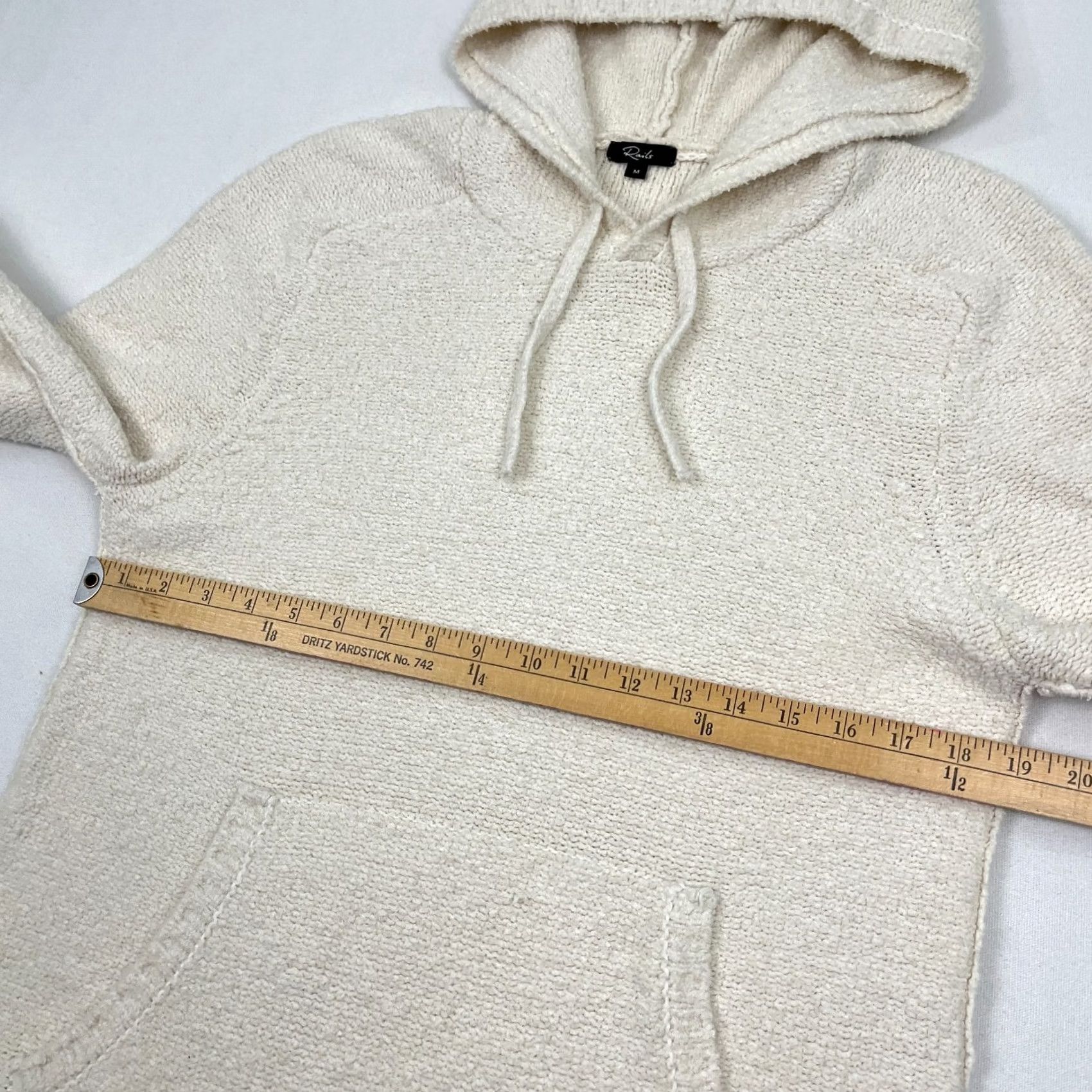 Rails Rails Rollins Hoodie Mens M Ivory Fuzzy Knit Stretch Pullover Cozy Lounge Preppy Size US M / EU 48-50 / 2 - 5 Thumbnail