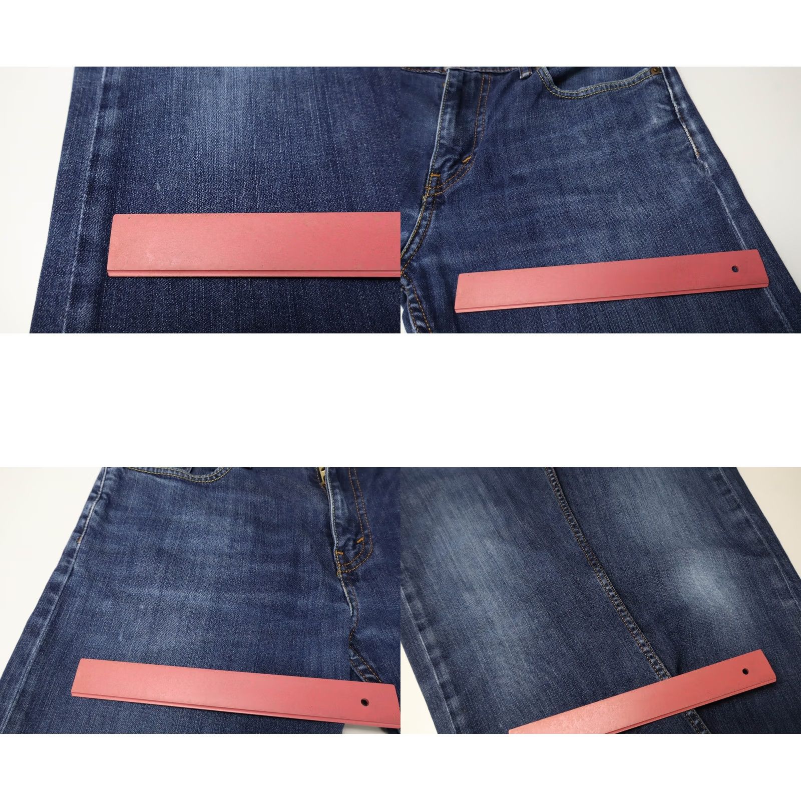 Levi's LEVI'S 504 Jeans Men's W31/L34 Blue Faded Whiskers Stretch Zip Fly Logo Denim Slim 5-Pocket Portable All Seasons Mens Size US 31 - 9 Thumbnail