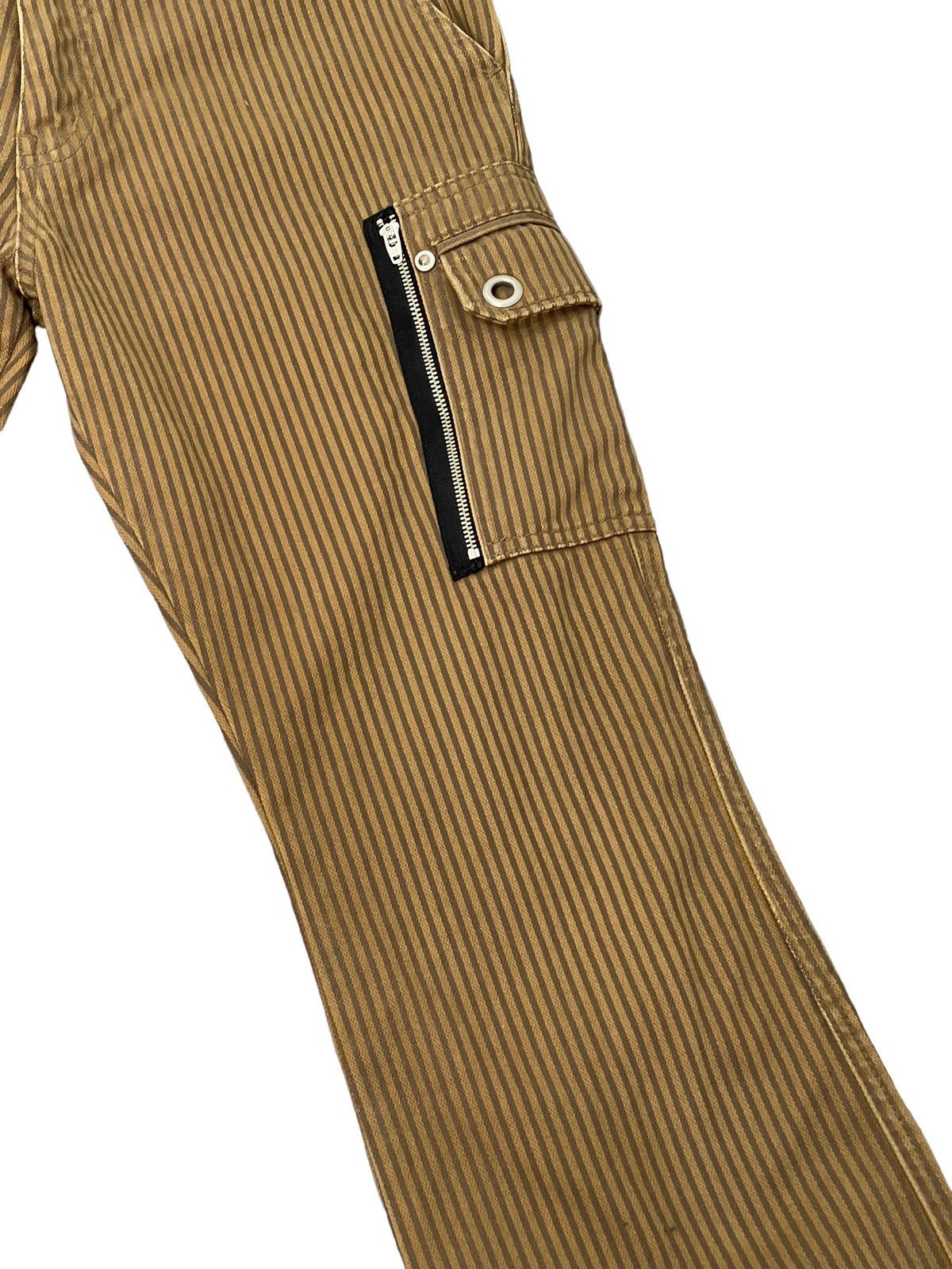Japanese Brand Flare Cargo Semantic Design Striped Faded Boot Cut 7🟦3 Size US 31 - 7 Thumbnail