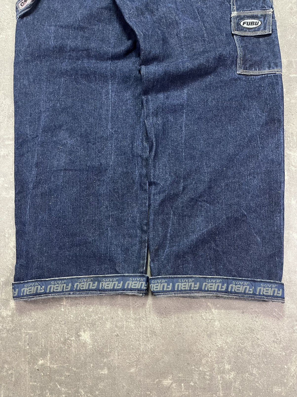Fubu 90s/00s Fubu Vintage Big Logo Baggy Carpenter Denim Jeans 34 Size US 34 / EU 50 - 17 Thumbnail
