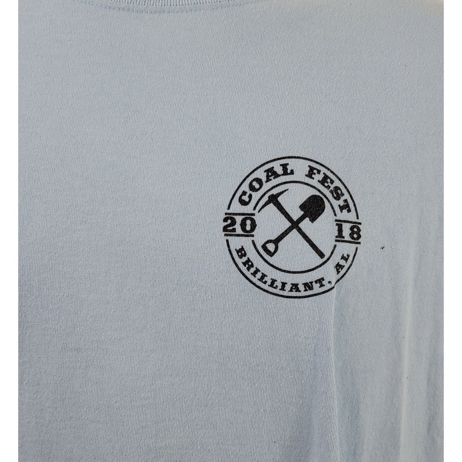 Gildan Gildan Light Blue Coal Fest 2018 Graphic Logo Shirt Large Size US L / EU 52-54 / 3 - 2 Thumbnail