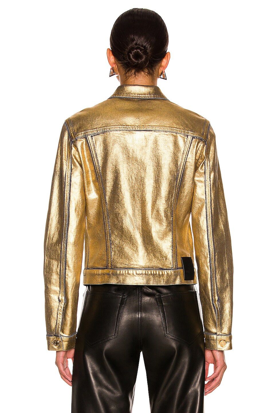 Tom Ford o1w1db10225 GID051 Denim Jacket in Gold Size S / US 4 / IT 40 - 3 Thumbnail