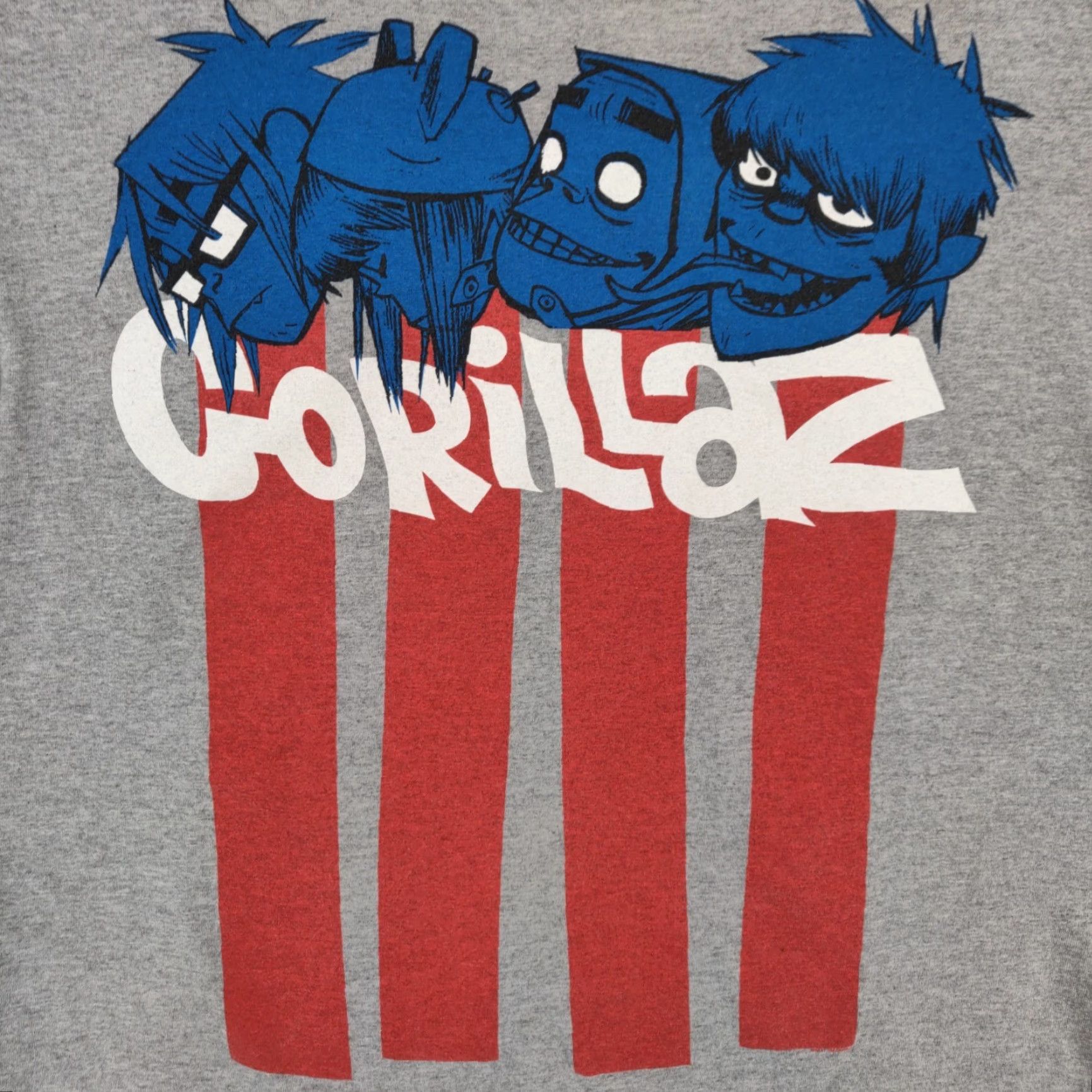 Anvil Gorillaz T Shirt Mens Large Grey Short Sleeve 2011 Graphic Band Tee Rock Music Size US L / EU 52-54 / 3 - 5 Thumbnail