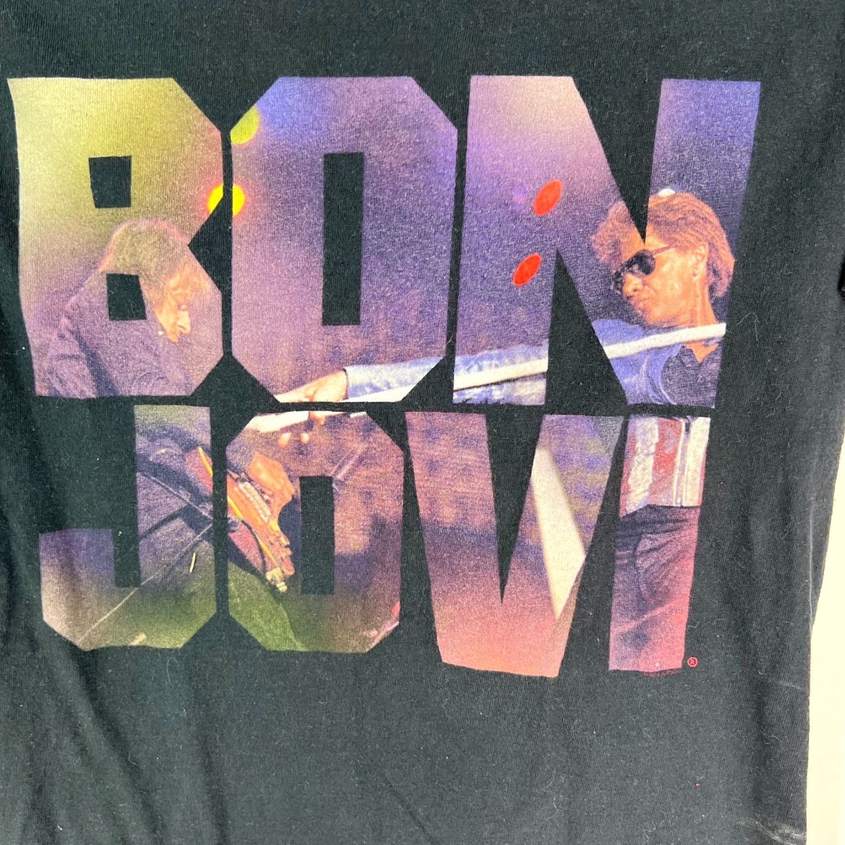 Vintage Bon Jovi Because We Can Tour Band Shirt Adult S Black T-Shirt, Graphic Print, Short Sleeve, Crew Neck, Preshrunk, Regular Fit, Men, 2010s Tour Merch Size US S / EU 44-46 / 1 - 2 Thumbnail