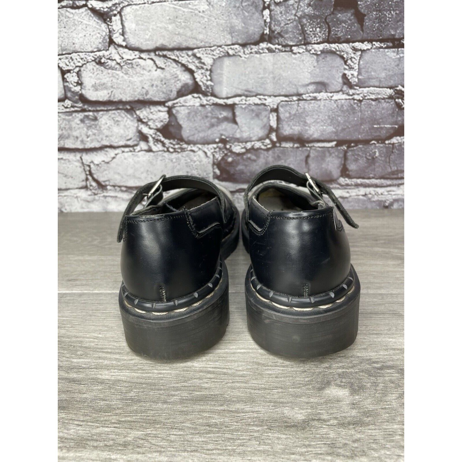 Other VTG TUK LADY LUCK Black Leather MaryJane Strap England Shoes Size US 5.5 / IT 35.5 - 4 Thumbnail