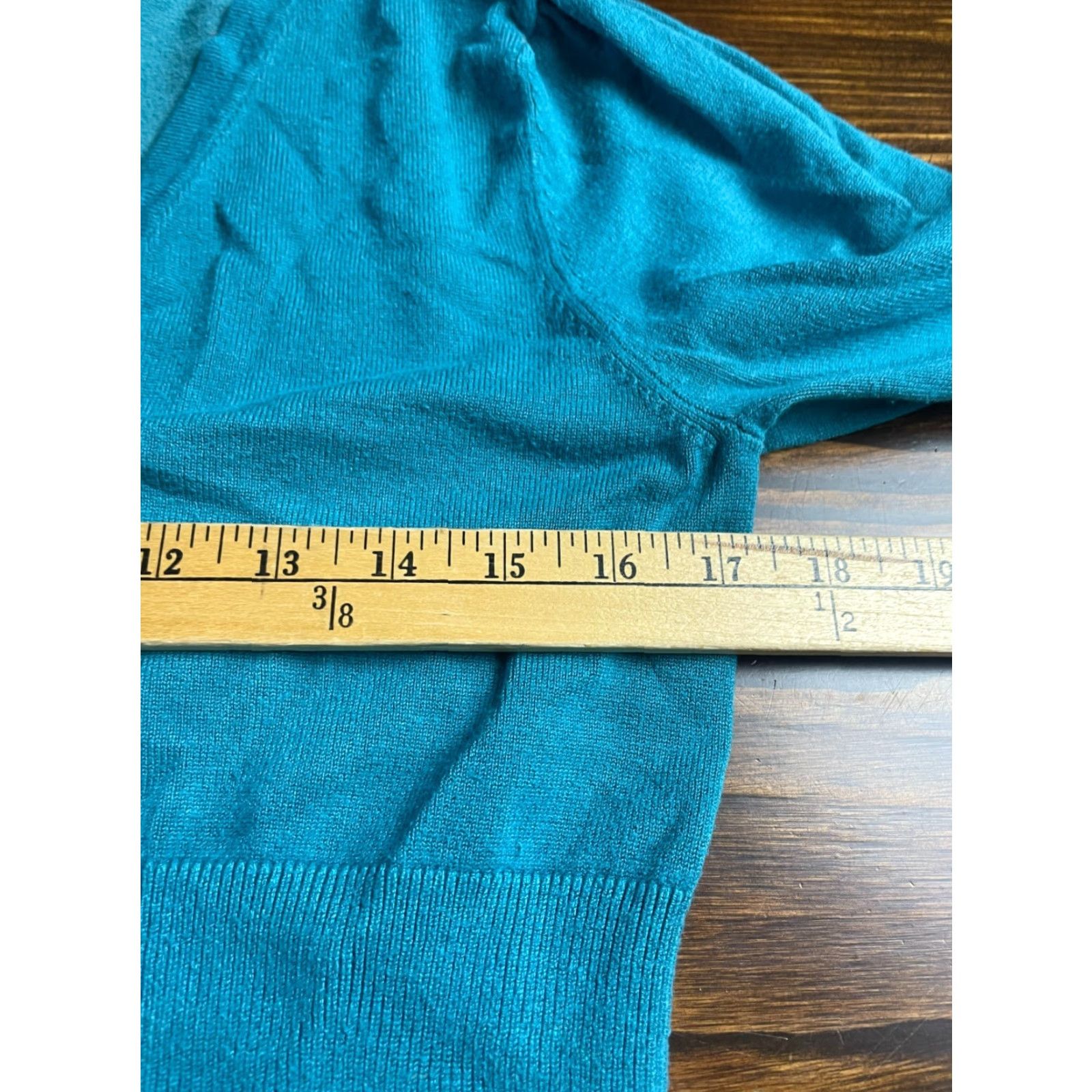 Apt. 9 Apt. 9 Cardigan Sweater, Women's Size M, Blue, 3/4 Sleeve, V-Neck, Regular Fit, Casual, Fall Winter Spring, Women Size M / US 6-8 / IT 42-44 - 4 Thumbnail