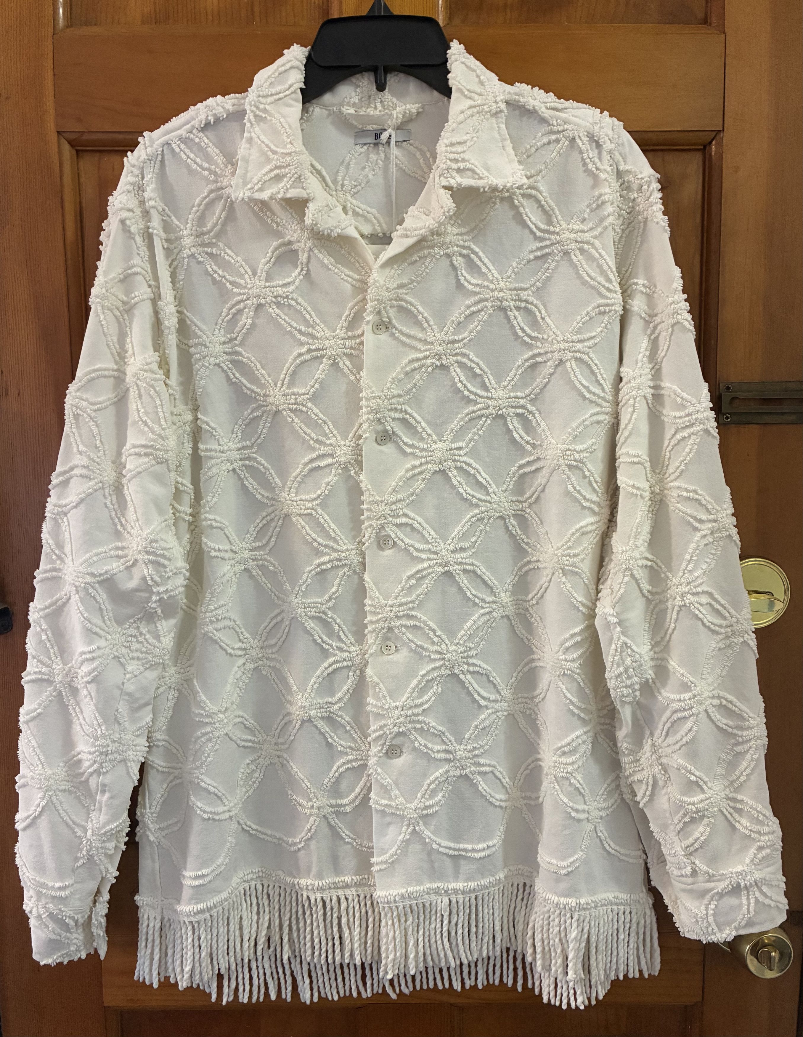 Bode Bode Chenille Shirt With Fringe Size US M / EU 48-50 / 2 - 1 Thumbnail