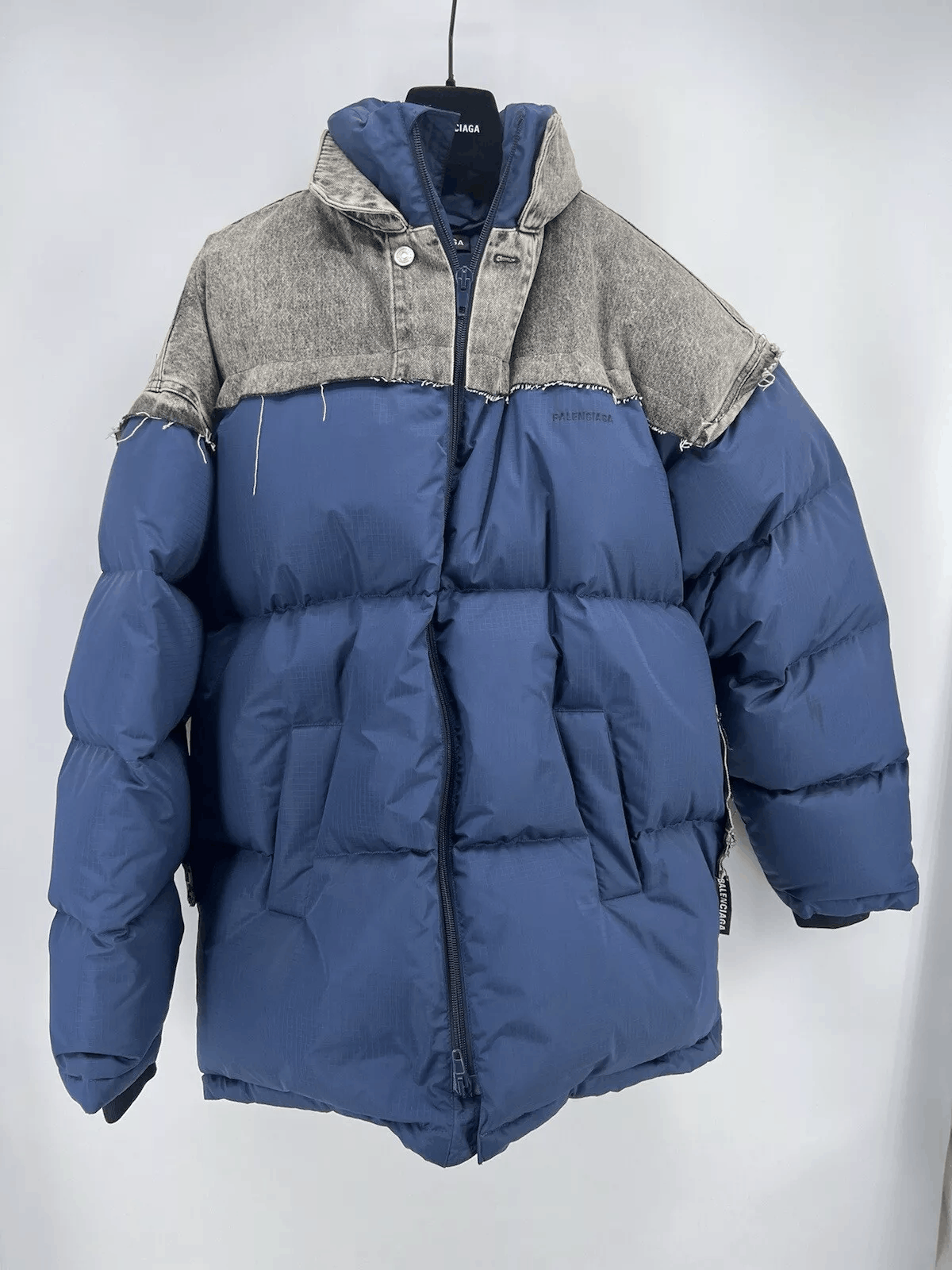 Balenciaga Balenciaga Denim Down Hybrid Jacket, EU 48 Mens Size US M / EU 48-50 / 2 - 1 Thumbnail