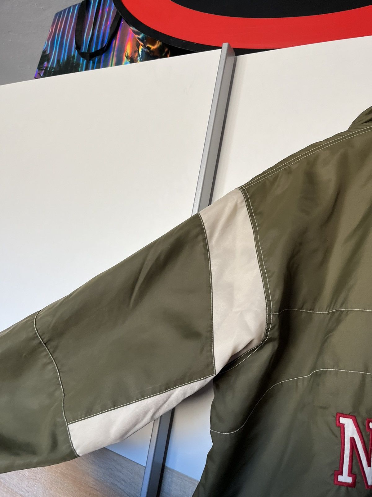 Nike × Vintage Vintage 90’s Nike Anorak Jacket Center Swoosh Spell out logo Size US L / EU 52-54 / 3 - 12 Thumbnail