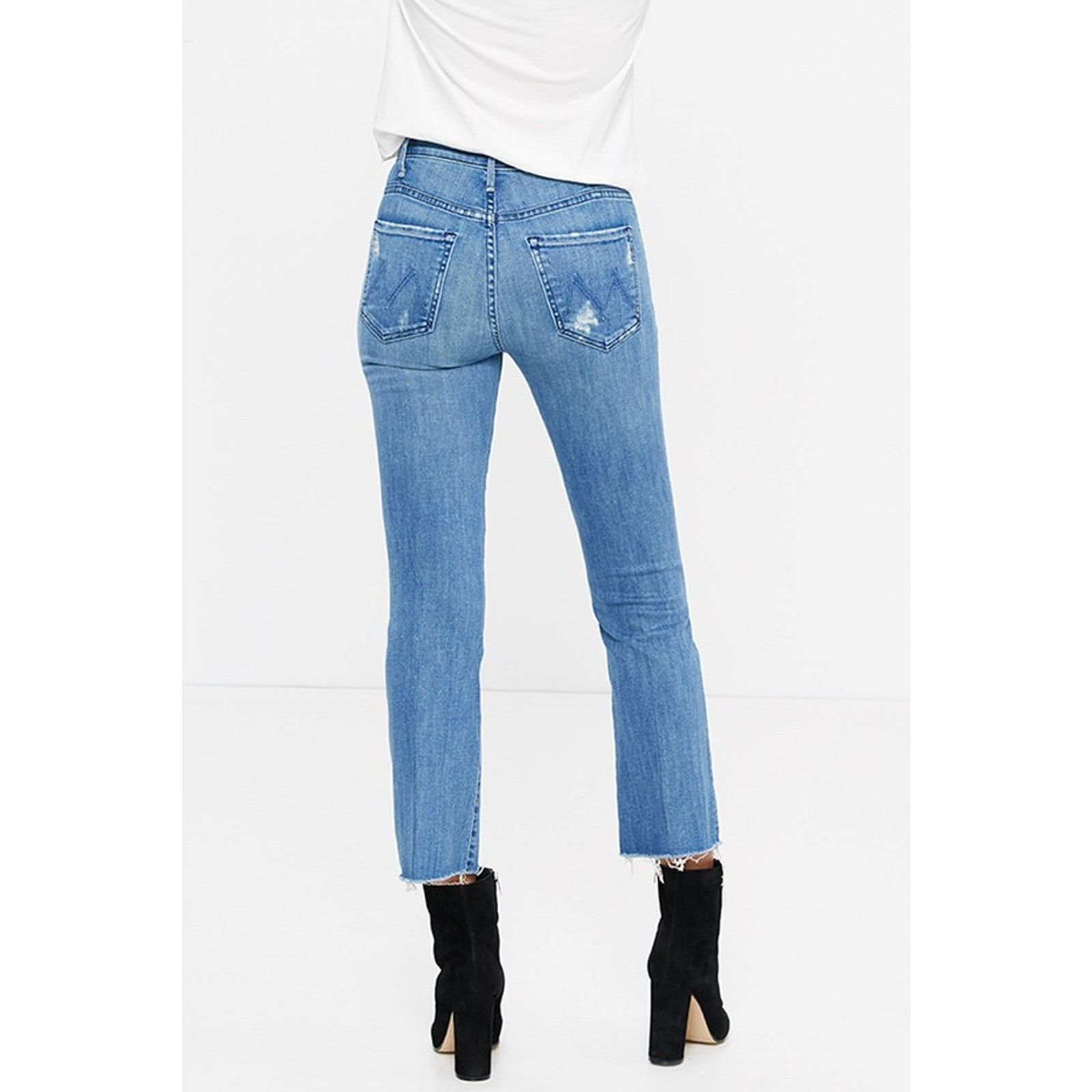 MOTHER Mother Denim Hustle Ankle Fray High Rise In Graffiti Girl 24 Size 24" / US 00 / IT 34 - 4 Thumbnail
