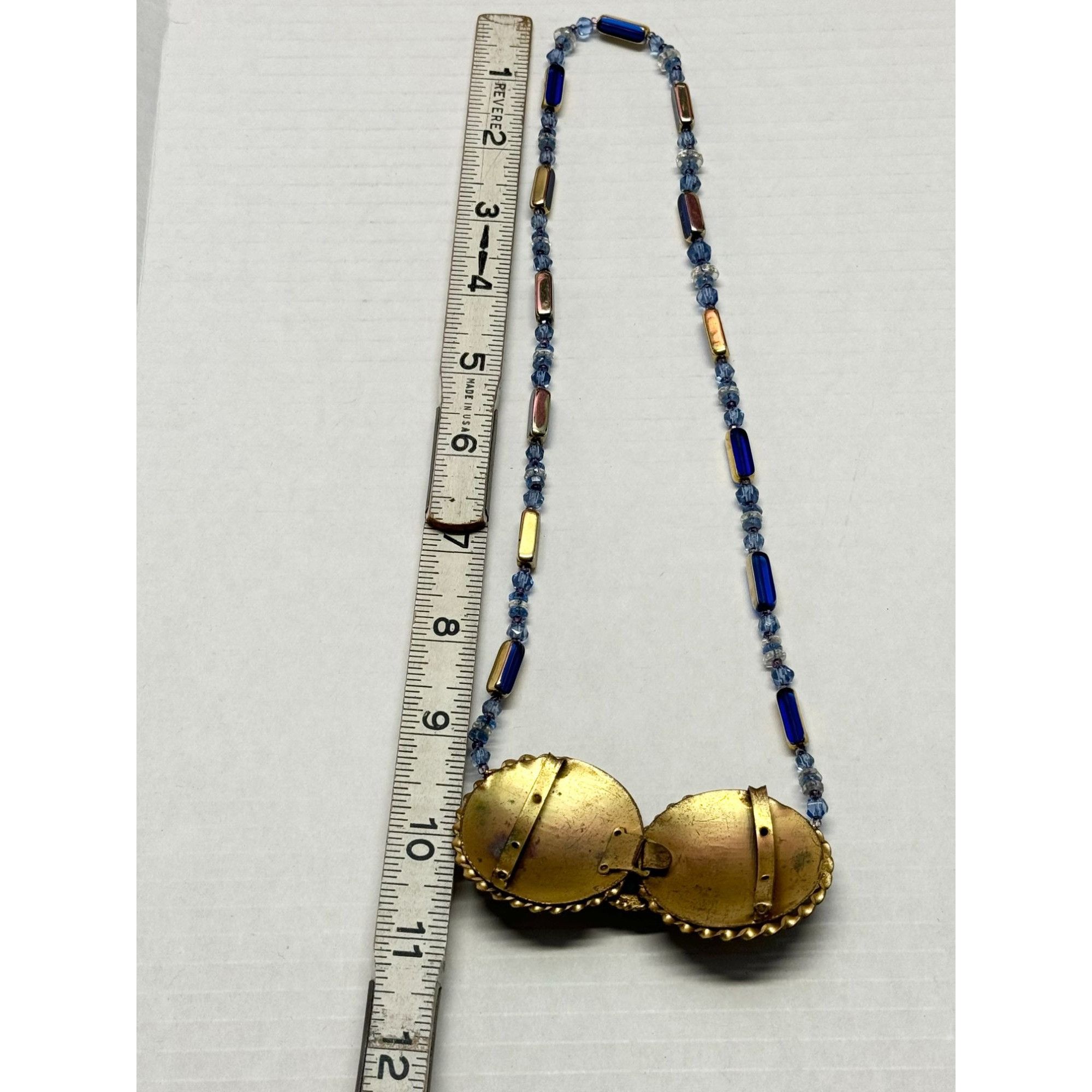 Vintage Vintage beaded glass blue necklace Size ONE SIZE - 6 Thumbnail